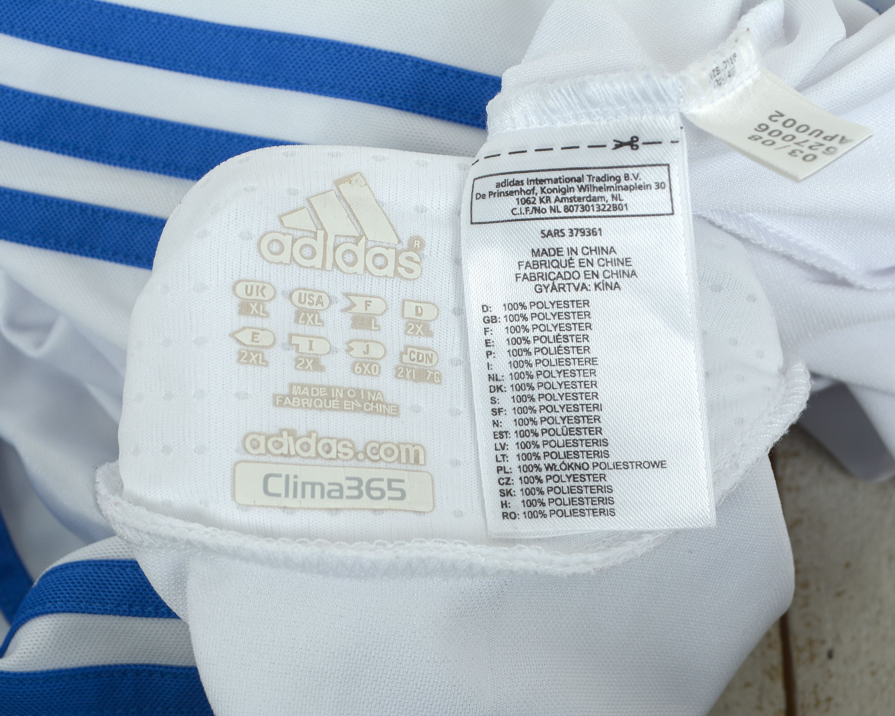 Adidas Greece 2XL Football Soccer Home Jersey Shirt EURO 2008 2009 Size US XXL / EU 58 / 5 - 9 Thumbnail