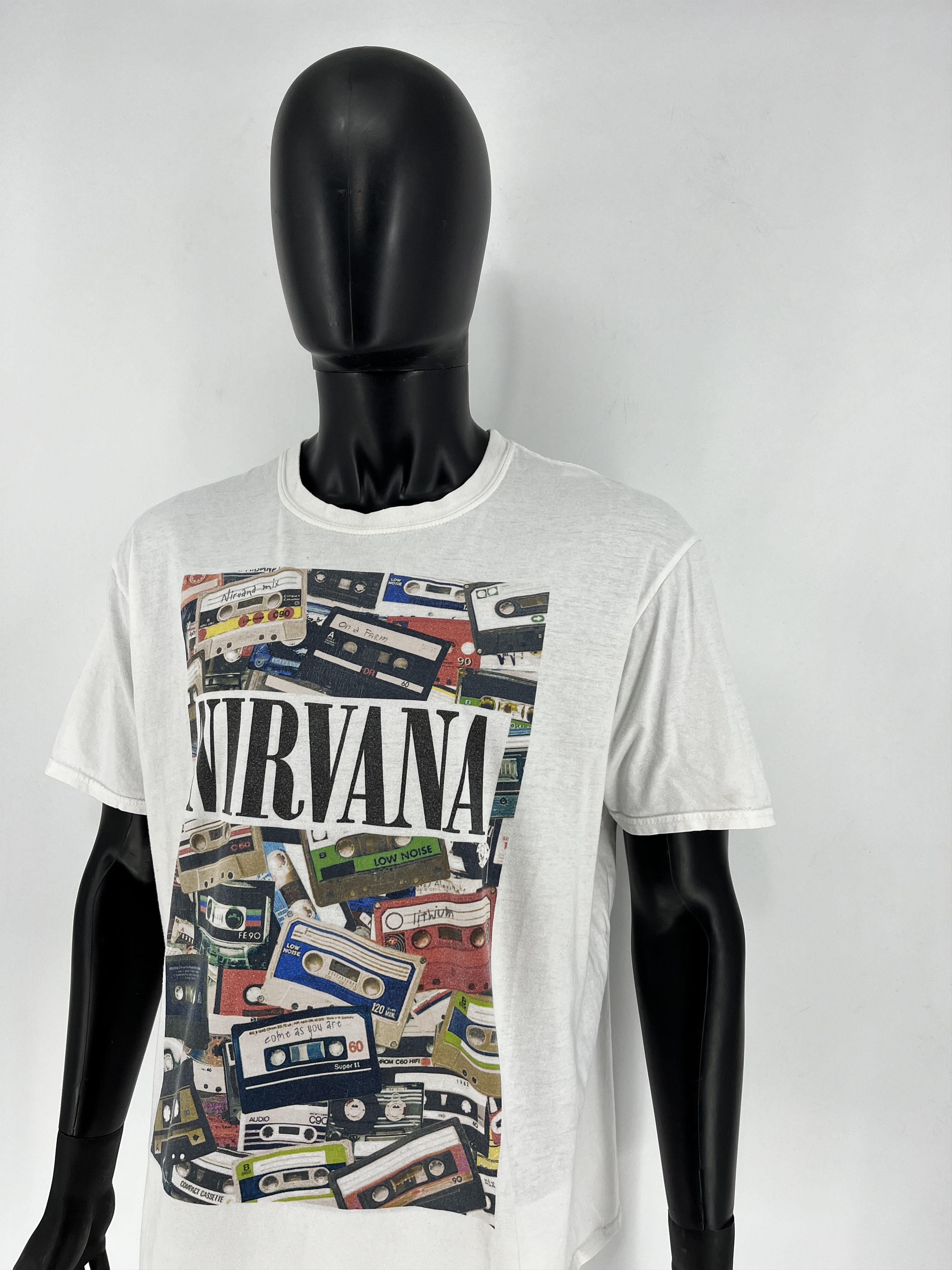 Band Tees Nirvana Cassette Mix T-shirt Lithium Come As You Are Size US XL / EU 56 / 4 - 4 Thumbnail