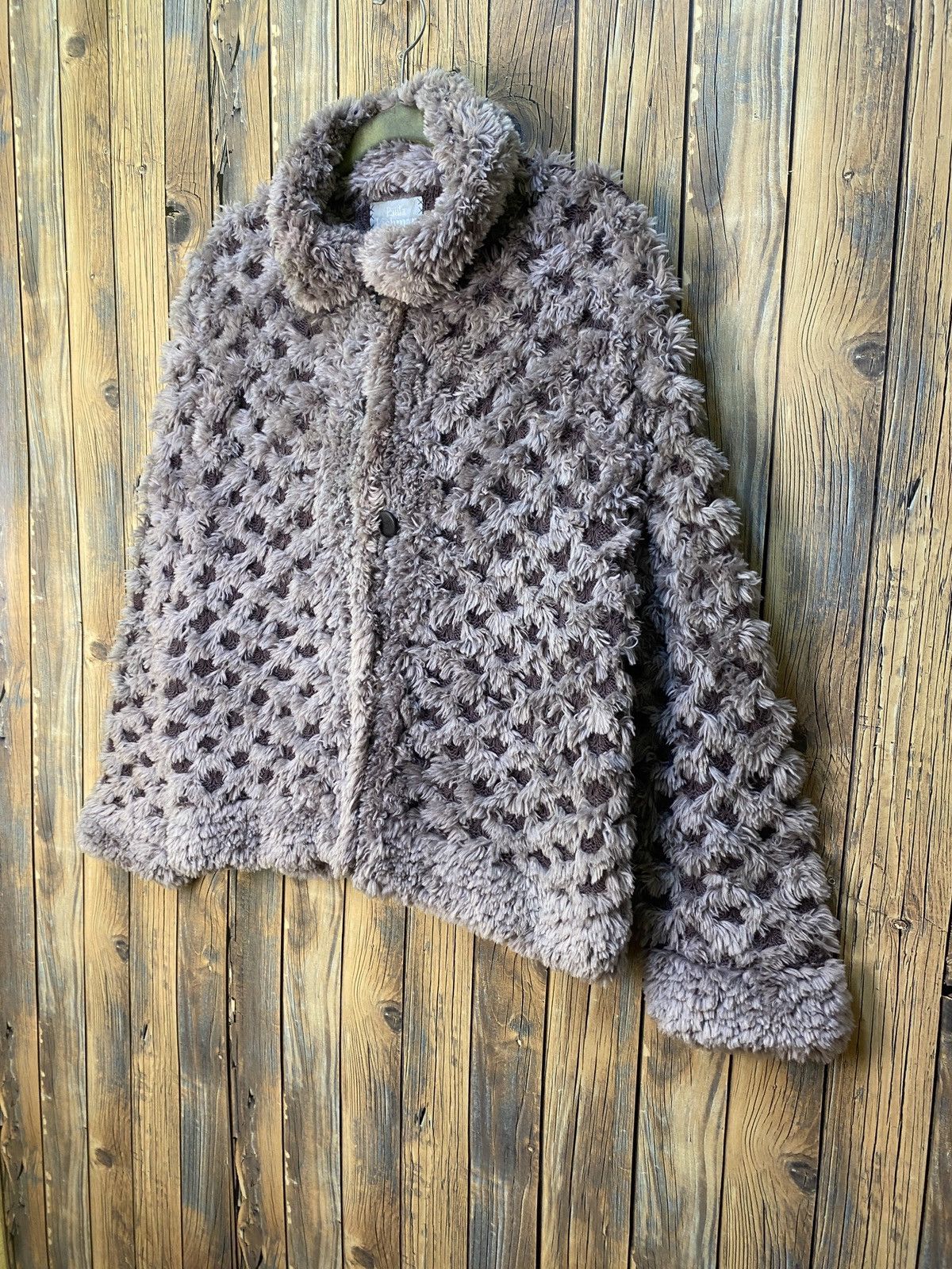 Homespun Knitwear Paula Lishman Knitted Fur Jacket - Handmade in Canada - mink Size M / US 6-8 / IT 42-44 - 2 Thumbnail