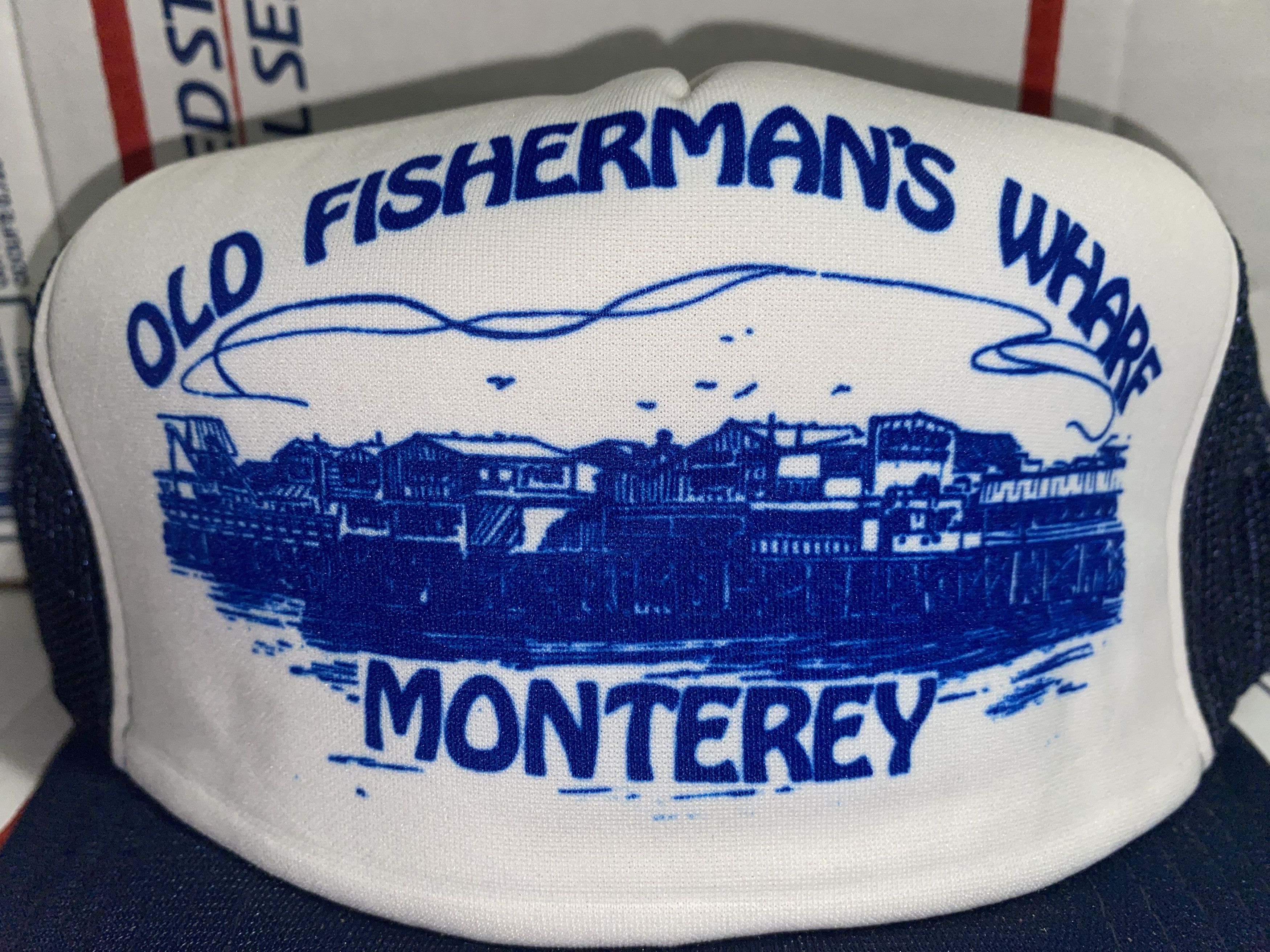 Yupong vtg Old Fishermans Wharf Monterey trucker Hat Cap Bay CA 80s Size ONE SIZE - 2 Thumbnail