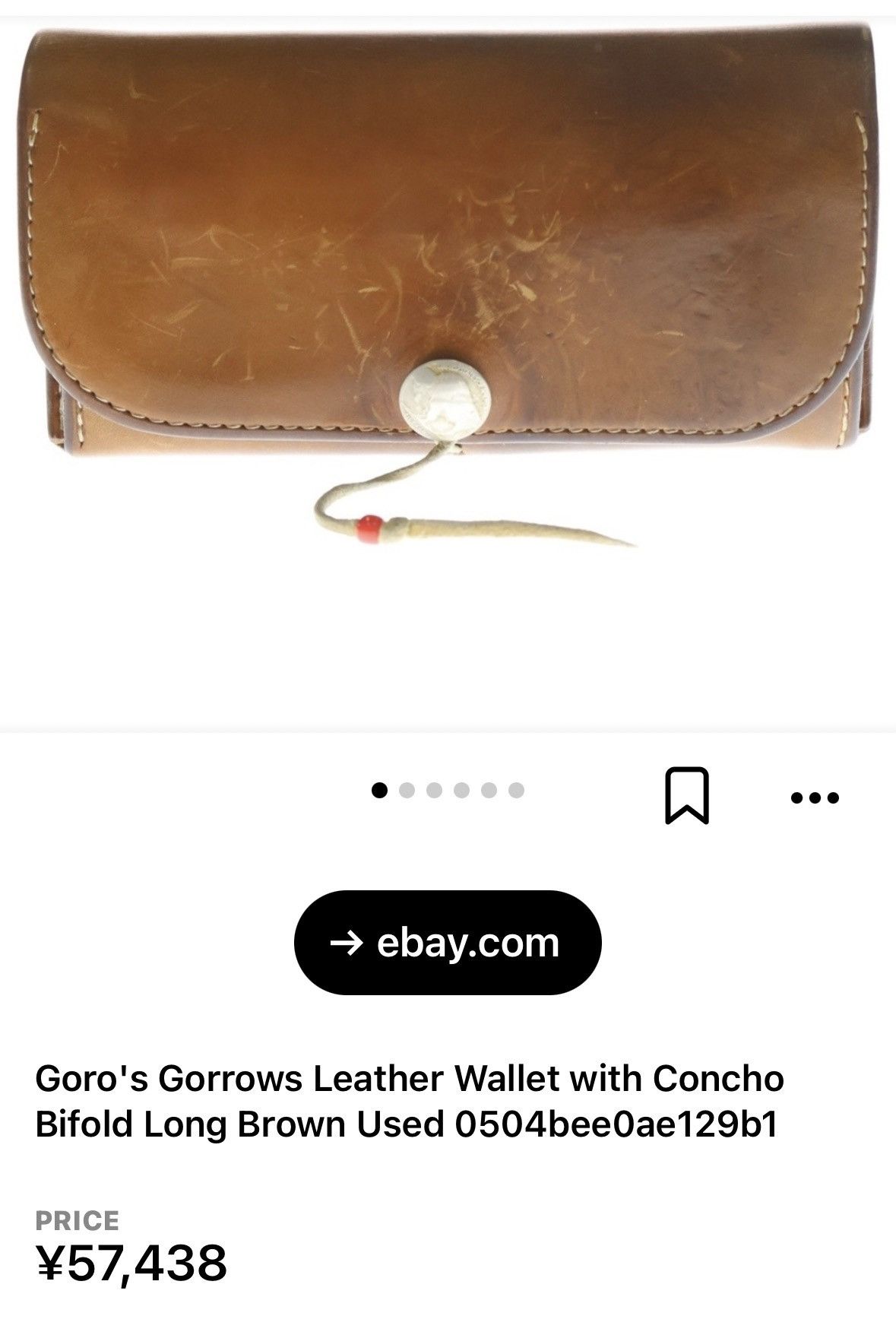 Goro's Goro's Gorrows Leather Wallet Size ONE SIZE - 8 Thumbnail