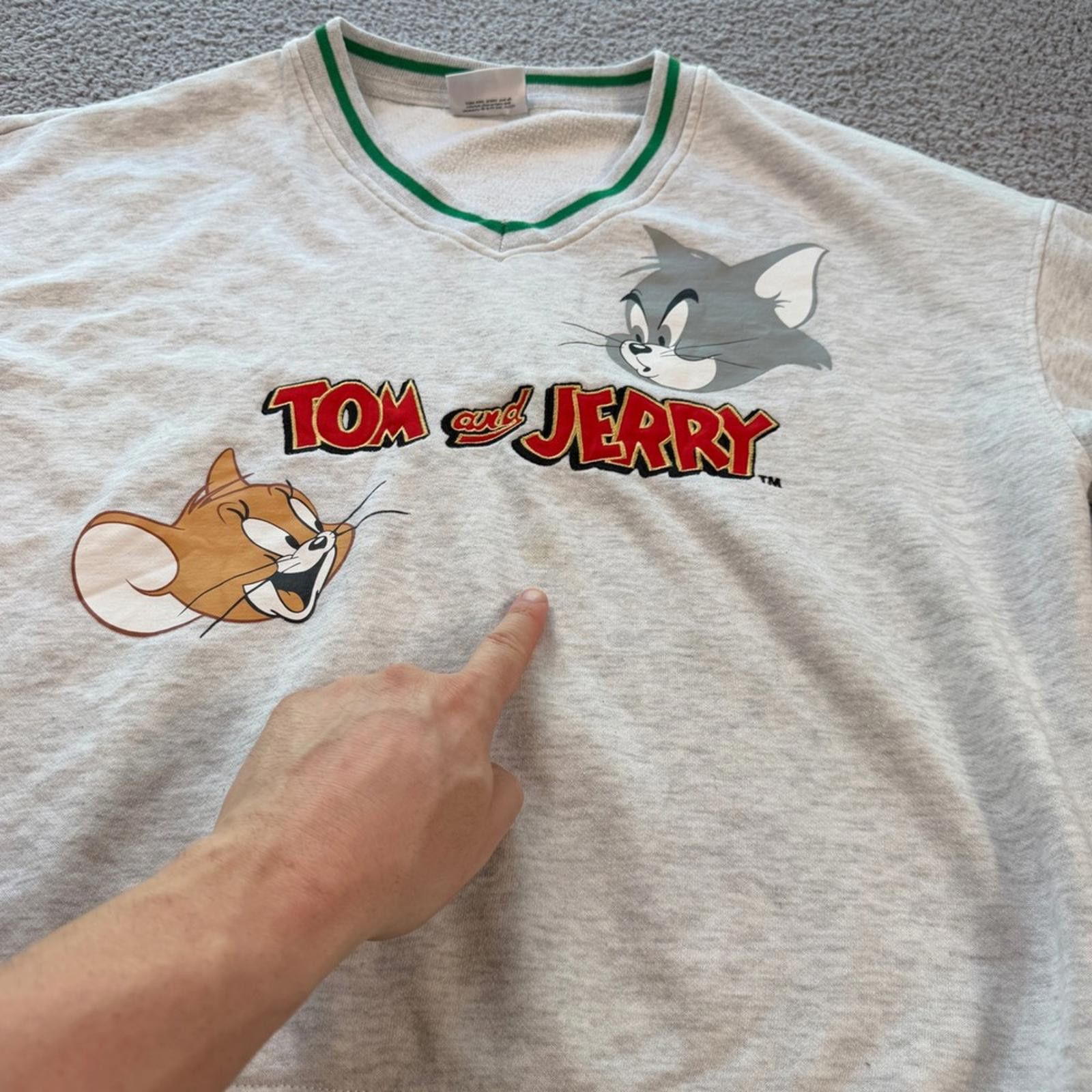 Primark Tom and Jerry Graphic Sweatshirt XS Cartoon Retro Logo Y2K Size US XS / EU 42 / 0 - 8 Thumbnail