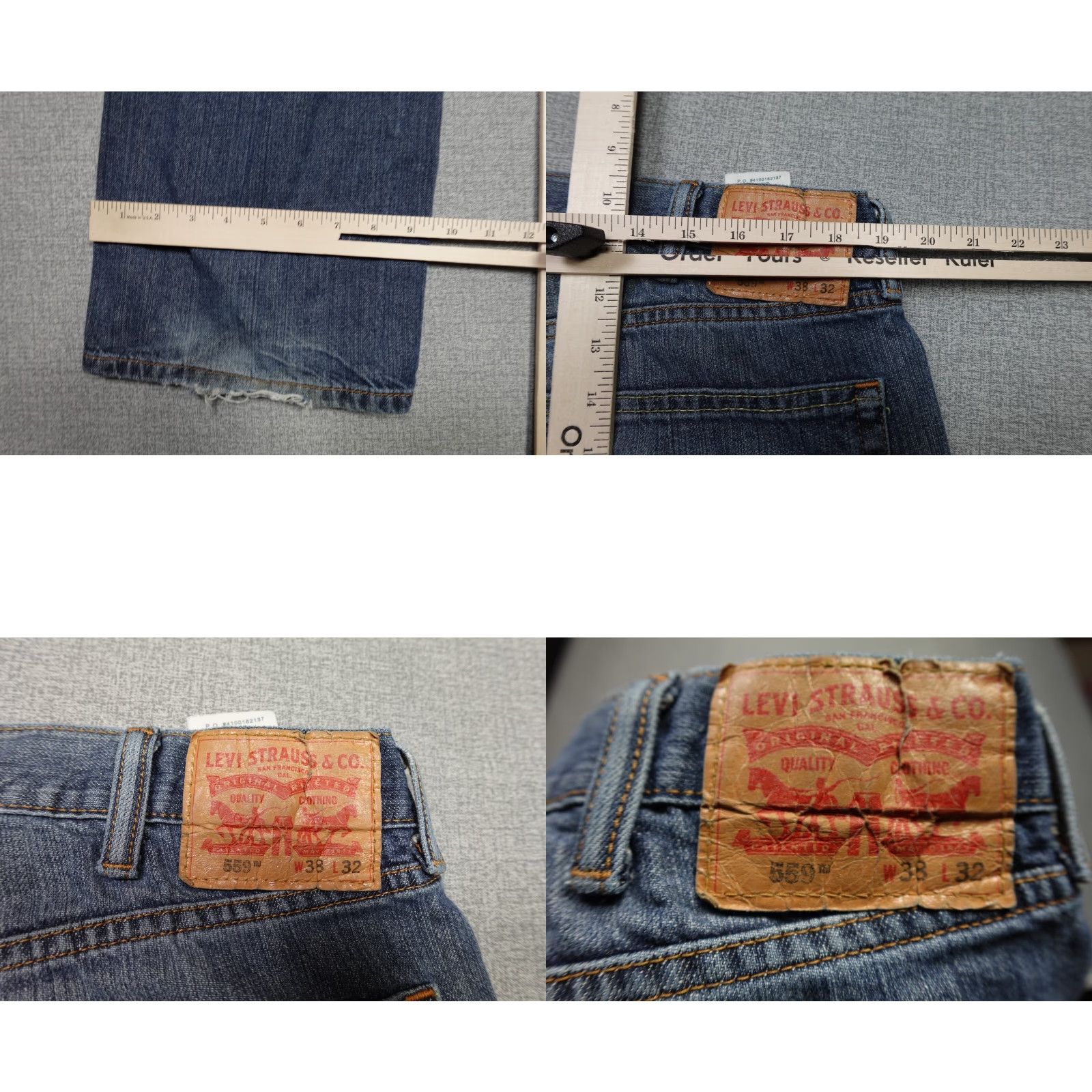 Levi's Levi's 559 Jeans Men Slim Straight Dark Wash Denim Blue 38x32 Denim Cowboy Western (Regular, 5-Pocket) Mens Size US 38 / EU 54 - 8 Thumbnail