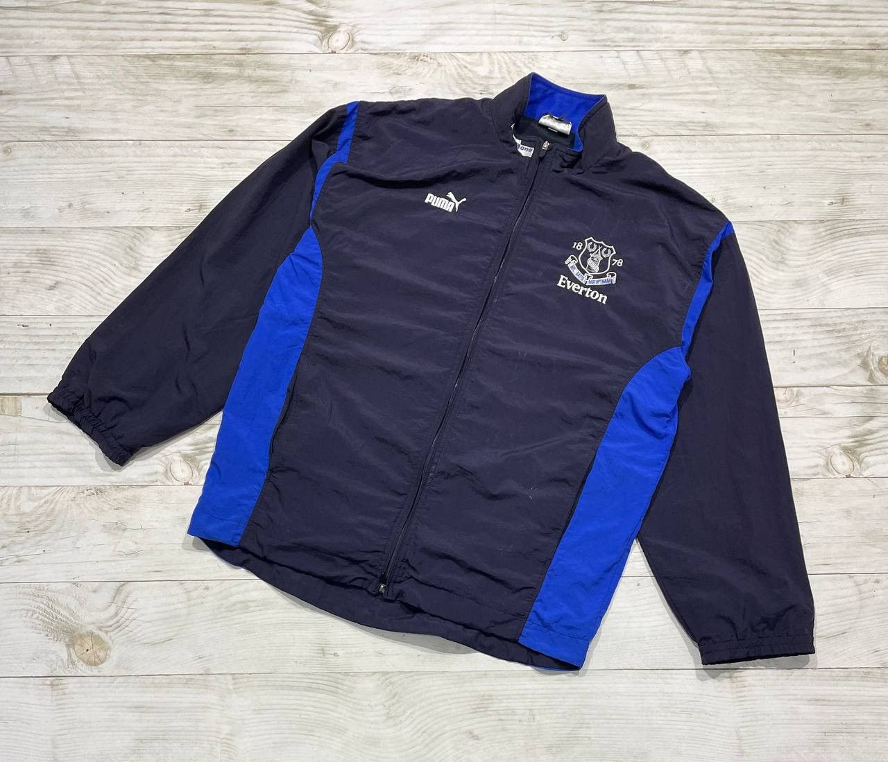 image of Puma Everton 2000 2002 Training Jacket Track Soccer in Blue, Men's (Size XL)