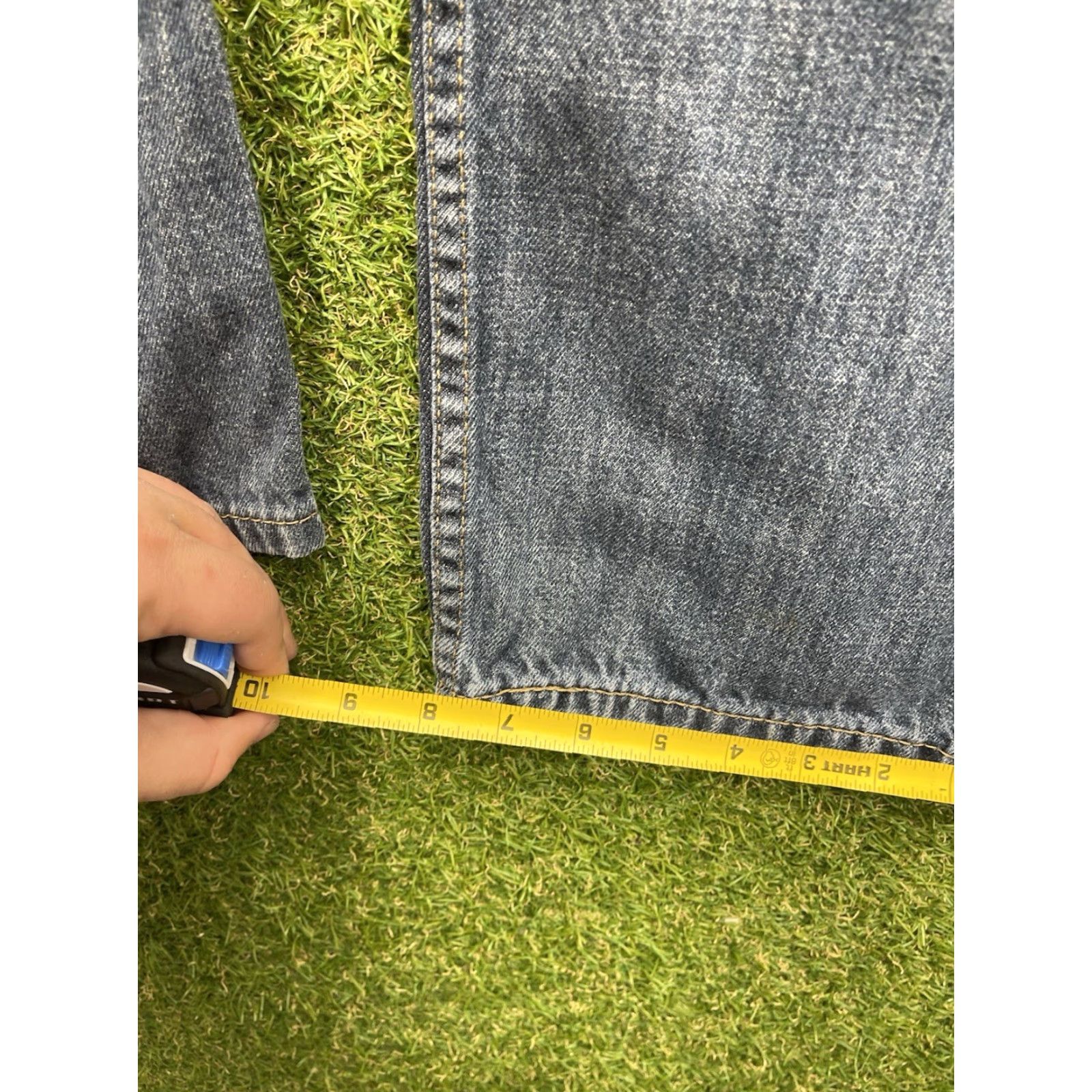 Levi's VINTAGE Levi's Jeans 550 Relaxed Taper Dark Wash Whisker Fade Denim 36x31 Mens 90s Workwear Casual Size US 36 / EU 52 - 4 Thumbnail