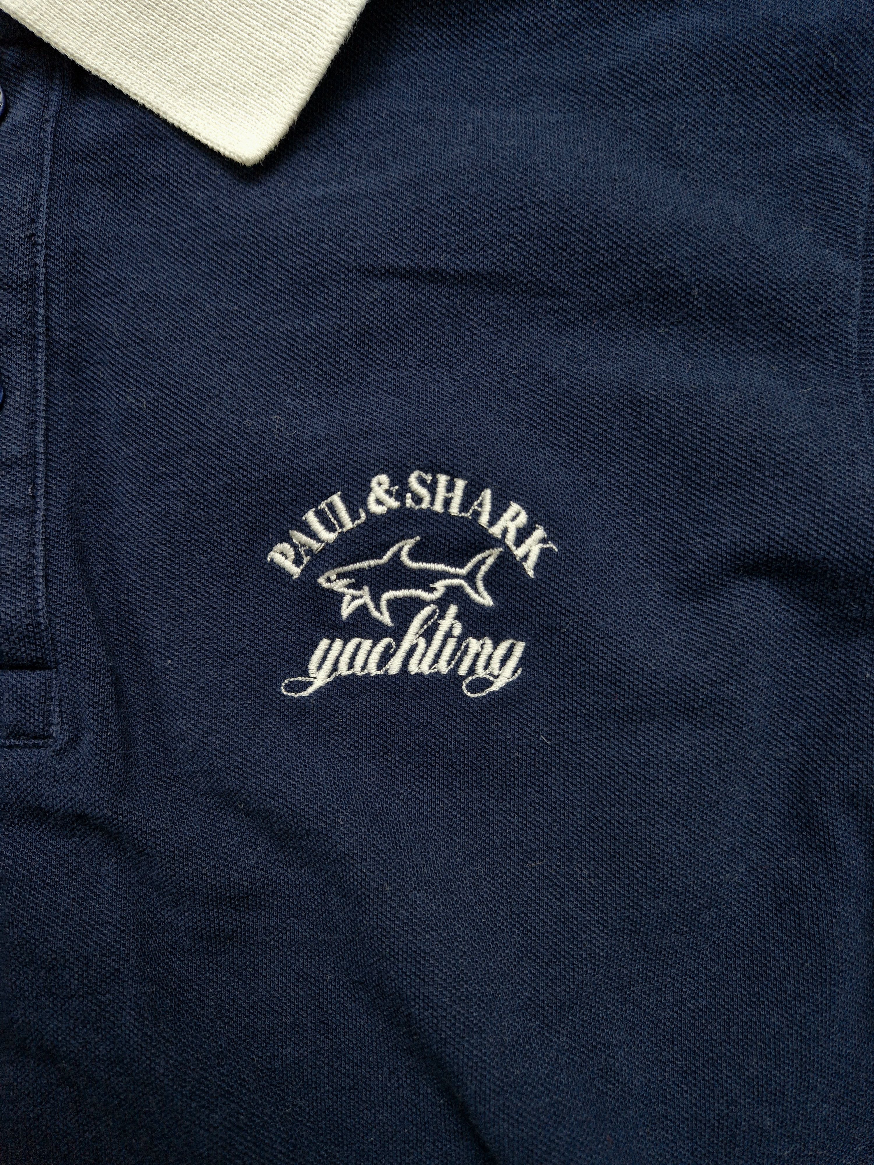 Paul & Shark Vintage Paul & Shark Yachting Polo Shirt Navy Size L Rare Size US M / EU 48-50 / 2 - 3 Thumbnail