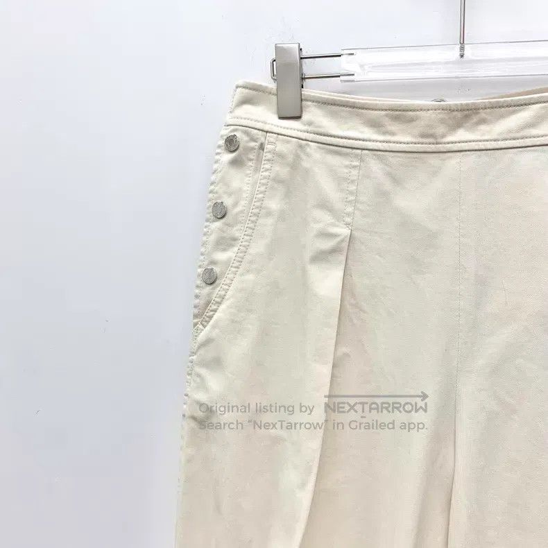 Hermes Hermes White Cotton Casual Trousers Size 25" / US 0 / IT 36 - 3 Thumbnail