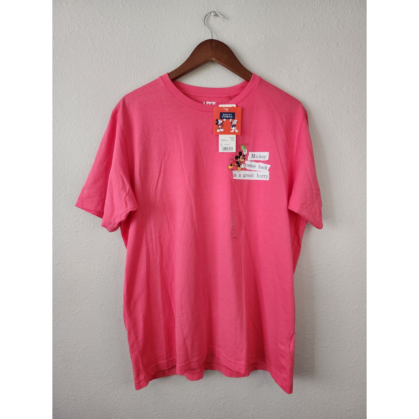 Disney Disney Uniqlo Shirt Stories Pink Graphic Tee Mickey NWT L Size US L / EU 52-54 / 3 - 1 Thumbnail