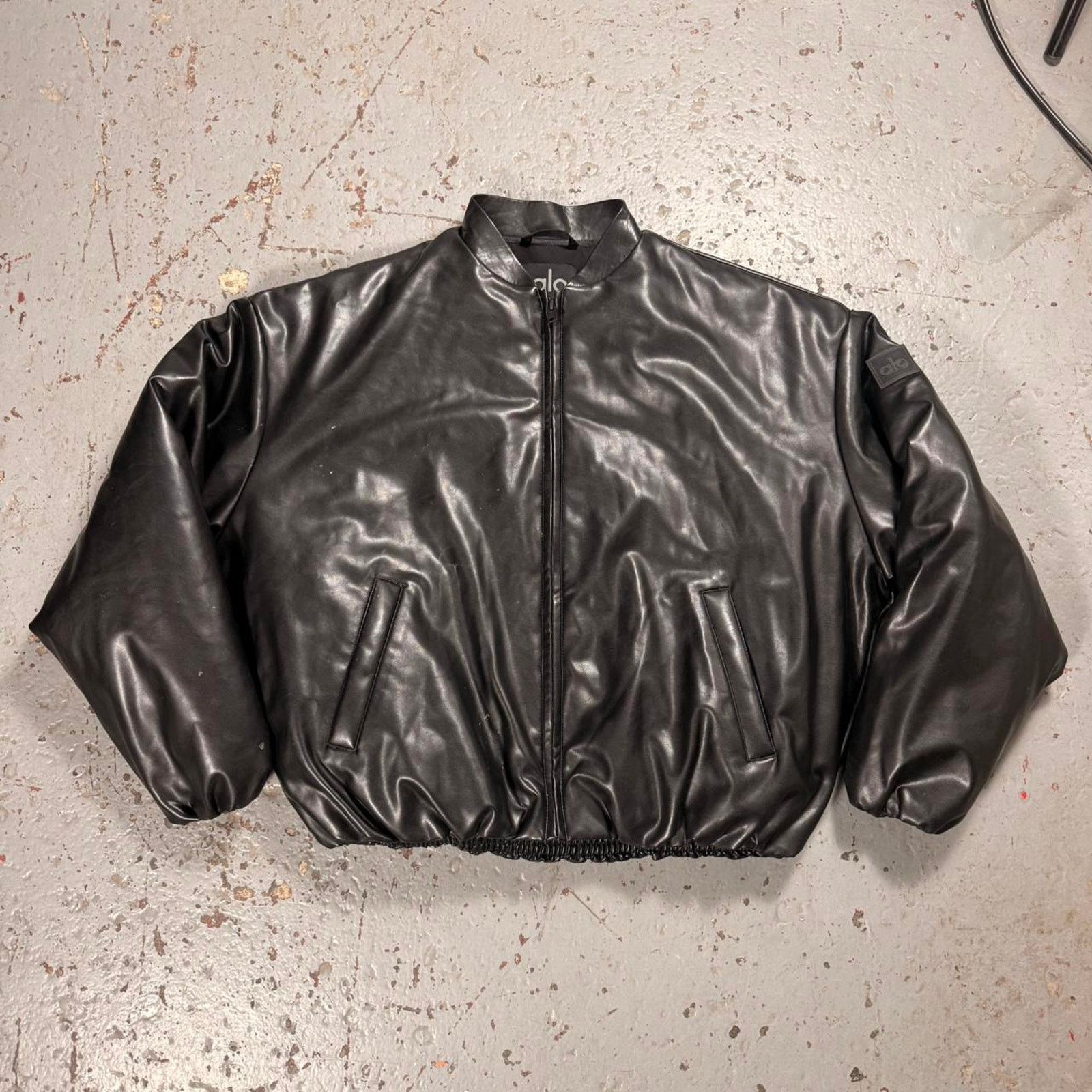 Alo Yoga Black faux leather alo bomber Size XXS / US 00 / IT 34 - 1 Thumbnail