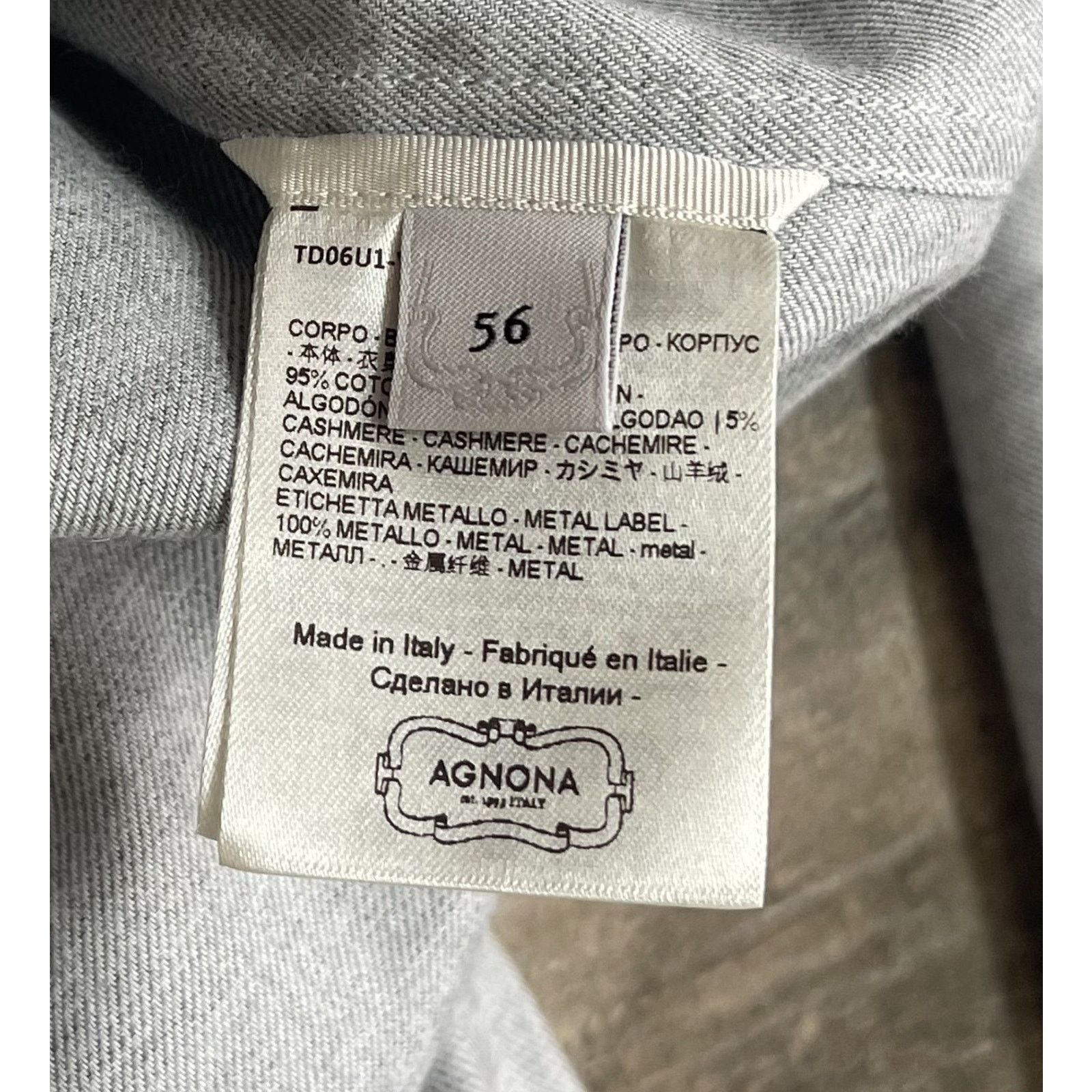 Agnona $1695 NWT Agnona Gray Cashmere Shirt Luxury Button Front 2XL Size US XXL / EU 58 / 5 - 11 Thumbnail