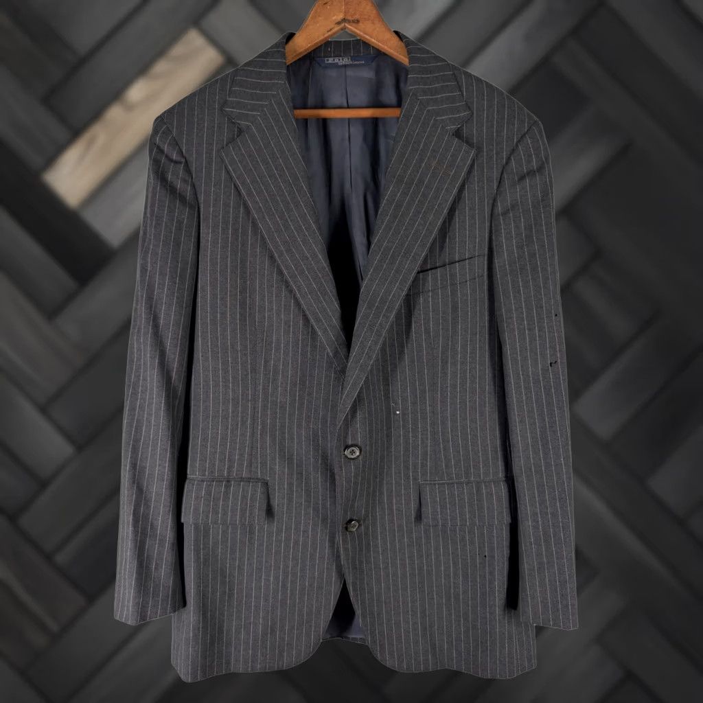 Ralph Lauren VINTAGE Ralph Lauren Polo Blazer 70s Suit Jacket Wool ACWA Union Made Gray Tweed 2-Button Four-Button Sport Coat Men 40 Narrative, Classic, 1967-1976 Size US L / EU 52-54 / 3 - 1 Thumbnail