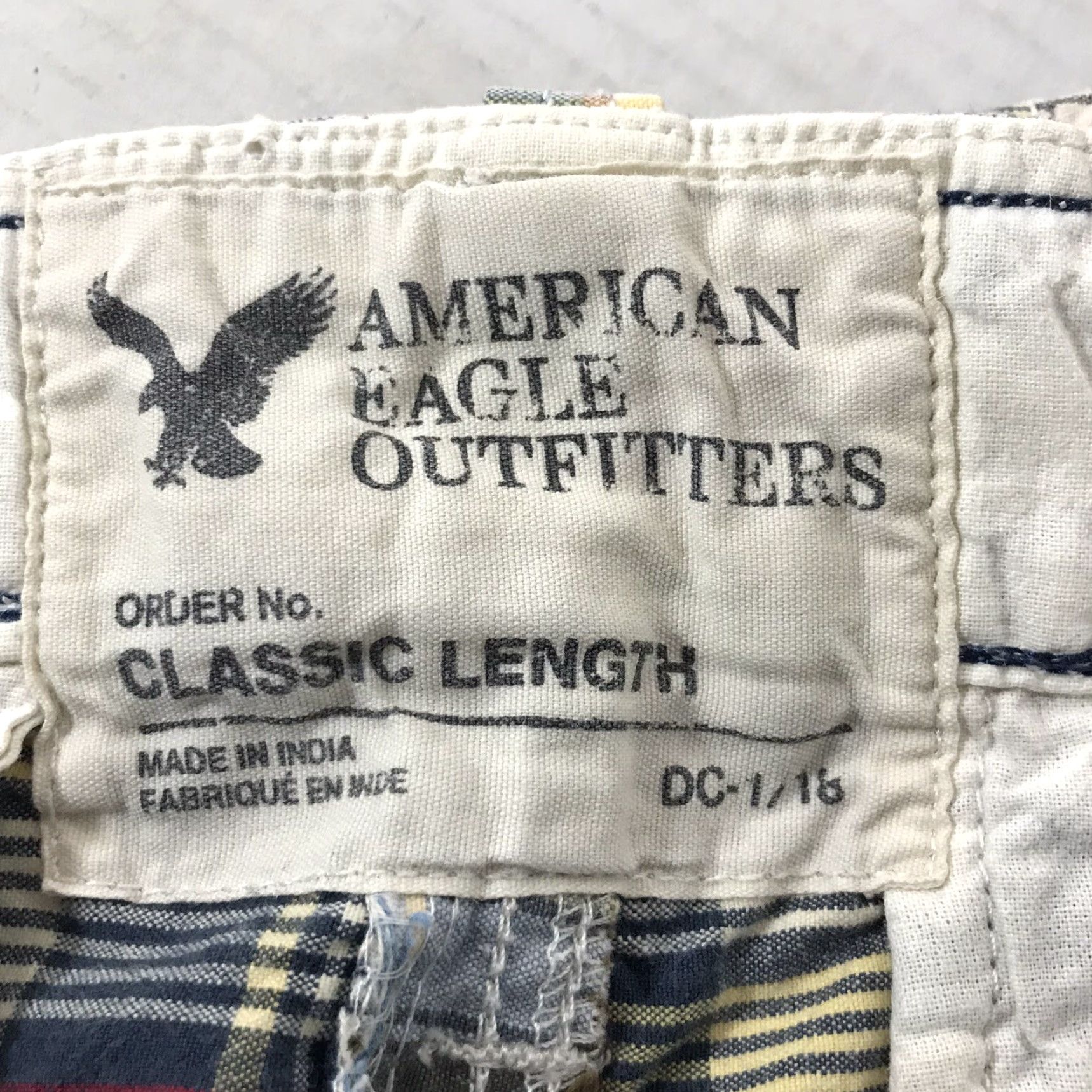 American Eagle Outfitters American Eagle Outfitters Multi Patchwork Cotton Shorts Mens Size 34 Multicolor Chino Casual Travel Summer Size US 34 / EU 50 - 6 Thumbnail