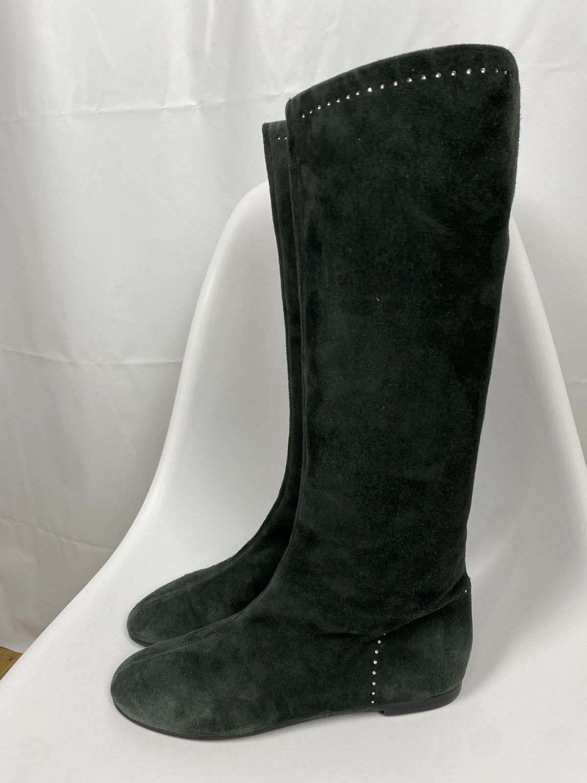 Other Vicini Genuine Suede Dark Green Boots Knee Length size 39.5 Size US 9.5 / IT 39.5 - 4 Thumbnail