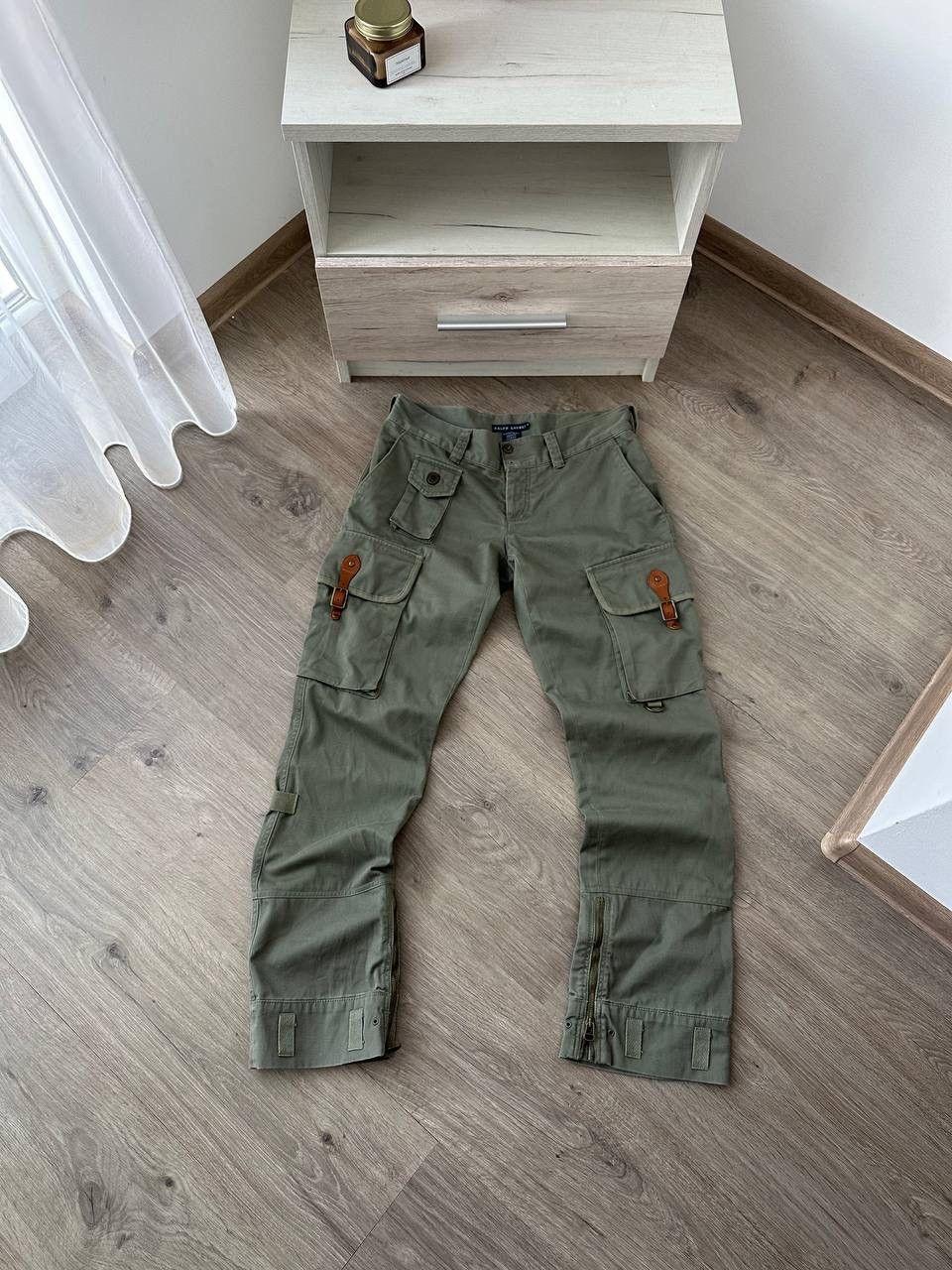 Polo Ralph Lauren × Vintage Vintage Polo Ralph Lauren Green Pocket Zip Cargo Pants Size US 36 / EU 52 - 4 Thumbnail