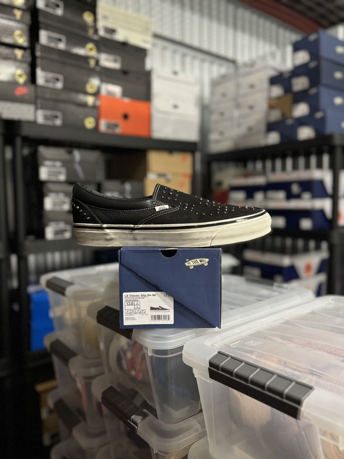 Vans Vans Premium Classic Slip On Pearlized Pack Blackout Size 13 Size US 13 / EU 46 - 1 Thumbnail