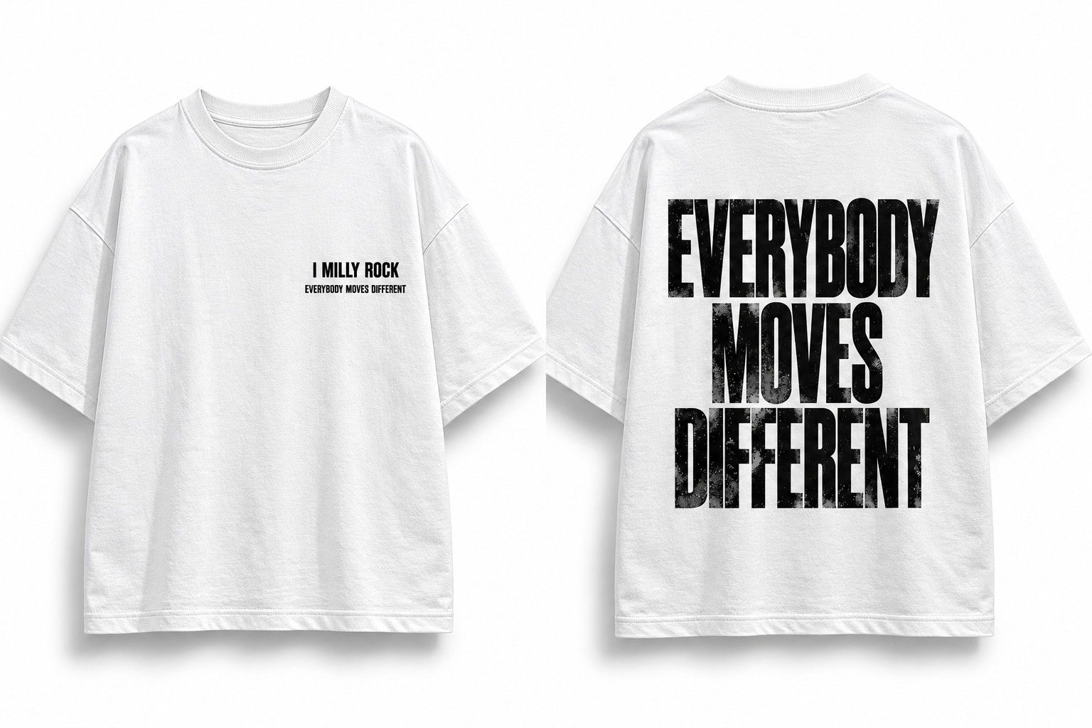 Other MILLY ROCK “EVERYBODY MOVES DIFFERENT” Oversized Tee Size US L / EU 52-54 / 3 - 1 Thumbnail