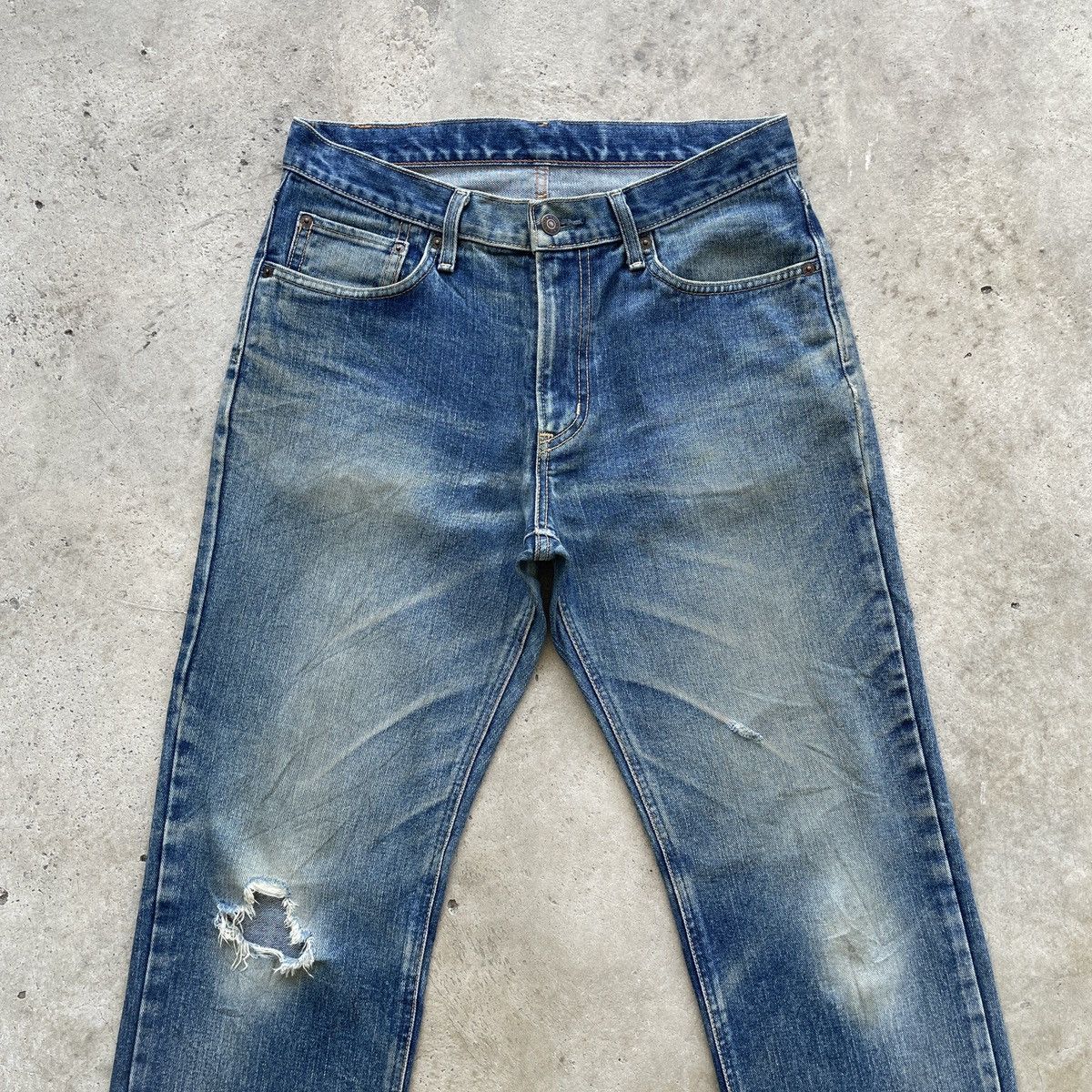 Edwin Vintage Edwin Jeans MudWash Ripped Faded Denim Pants W32 Size US 32 / EU 48 - 3 Thumbnail