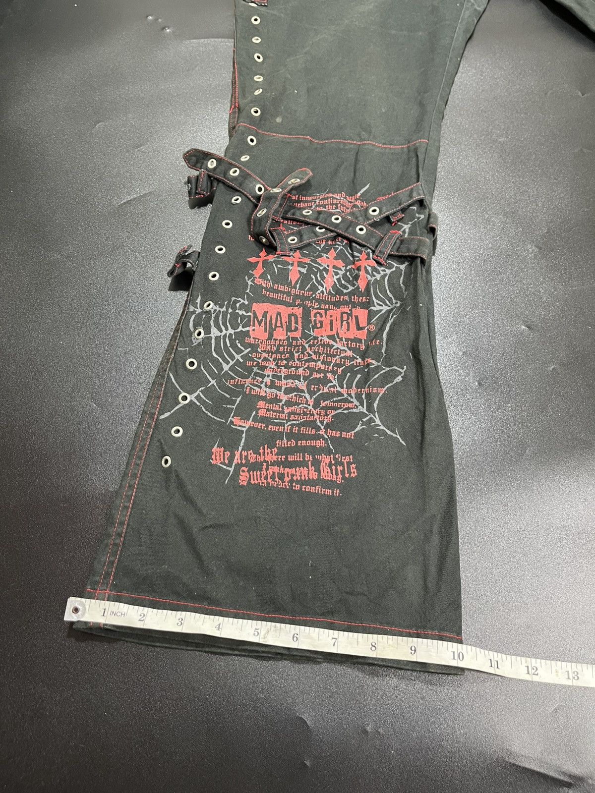 If Six Was Nine Japanese Flare Mad punk bondage Size US 31 - 13 Thumbnail