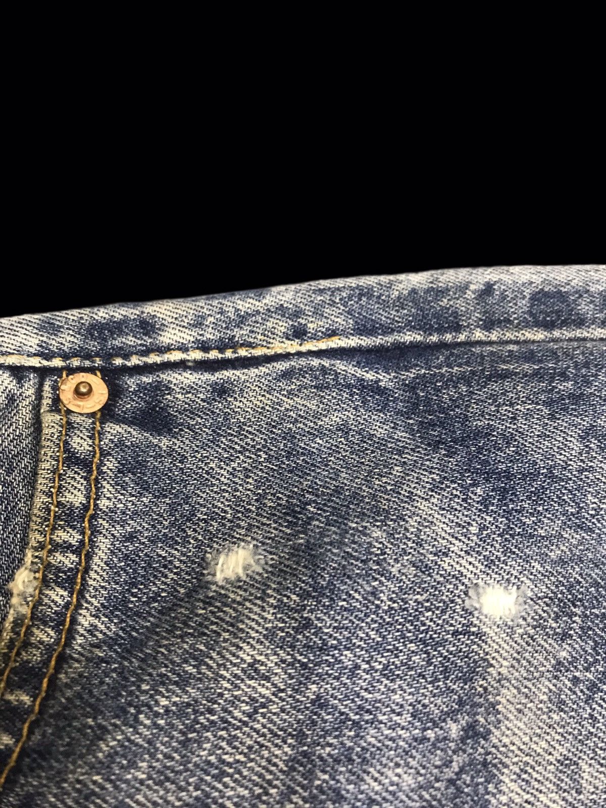 Levi's 💥VTG💥 Levis 501 Regular Medium Wash Distressed Denim F164 Size US 33 - 18 Thumbnail