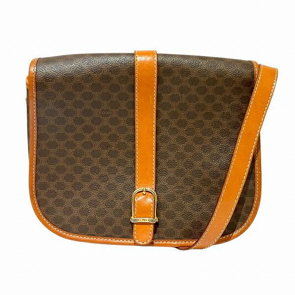 Celine Celine Macadam Canvas Shoulder Bag Canvas Shoulder Bag in Brown, Women's