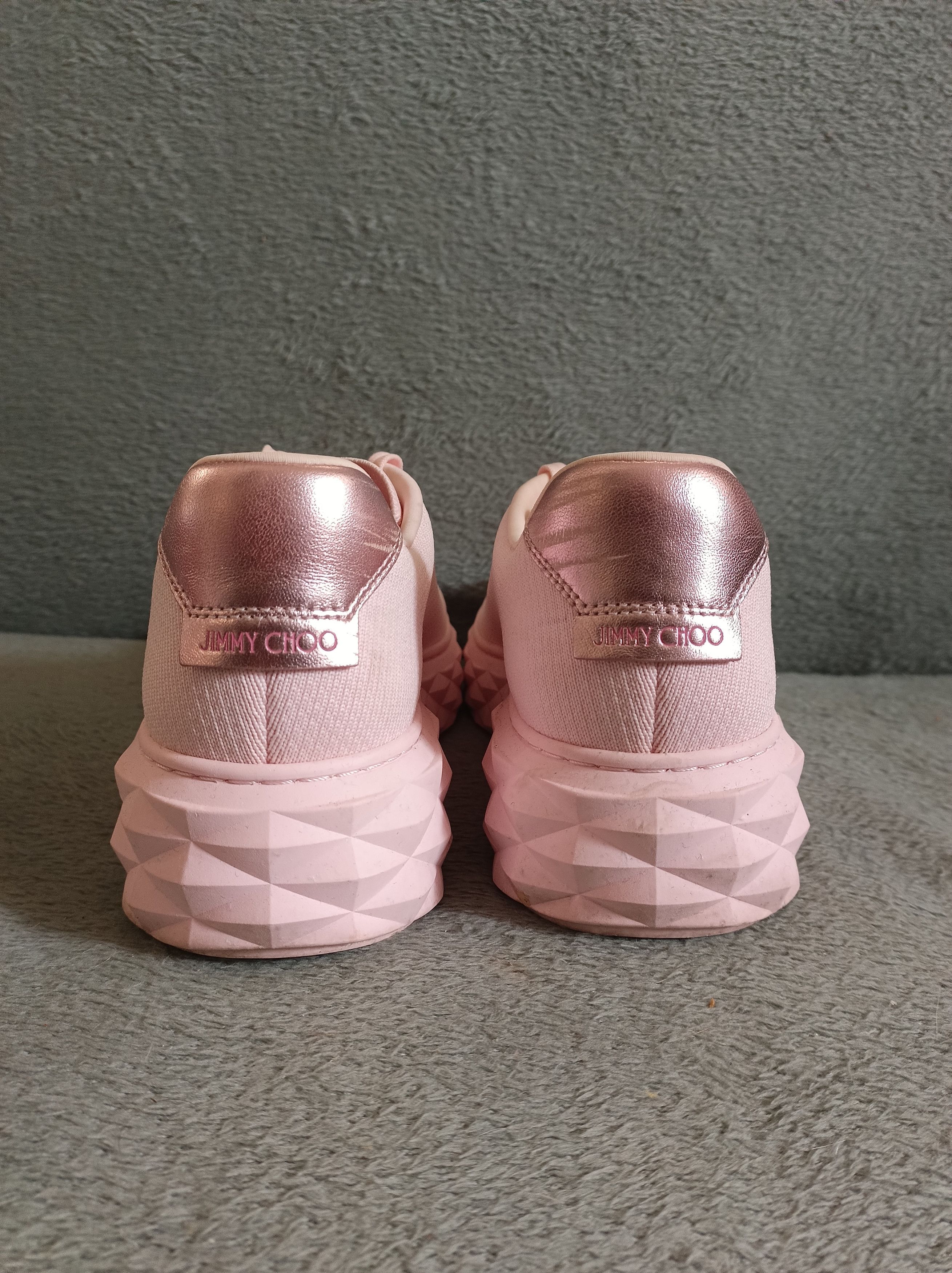 Jimmy Choo Jimmy Choo Pink Diamond Fabric Low Top Sneakers EU40 Size US 10 / IT 40 - 5 Thumbnail