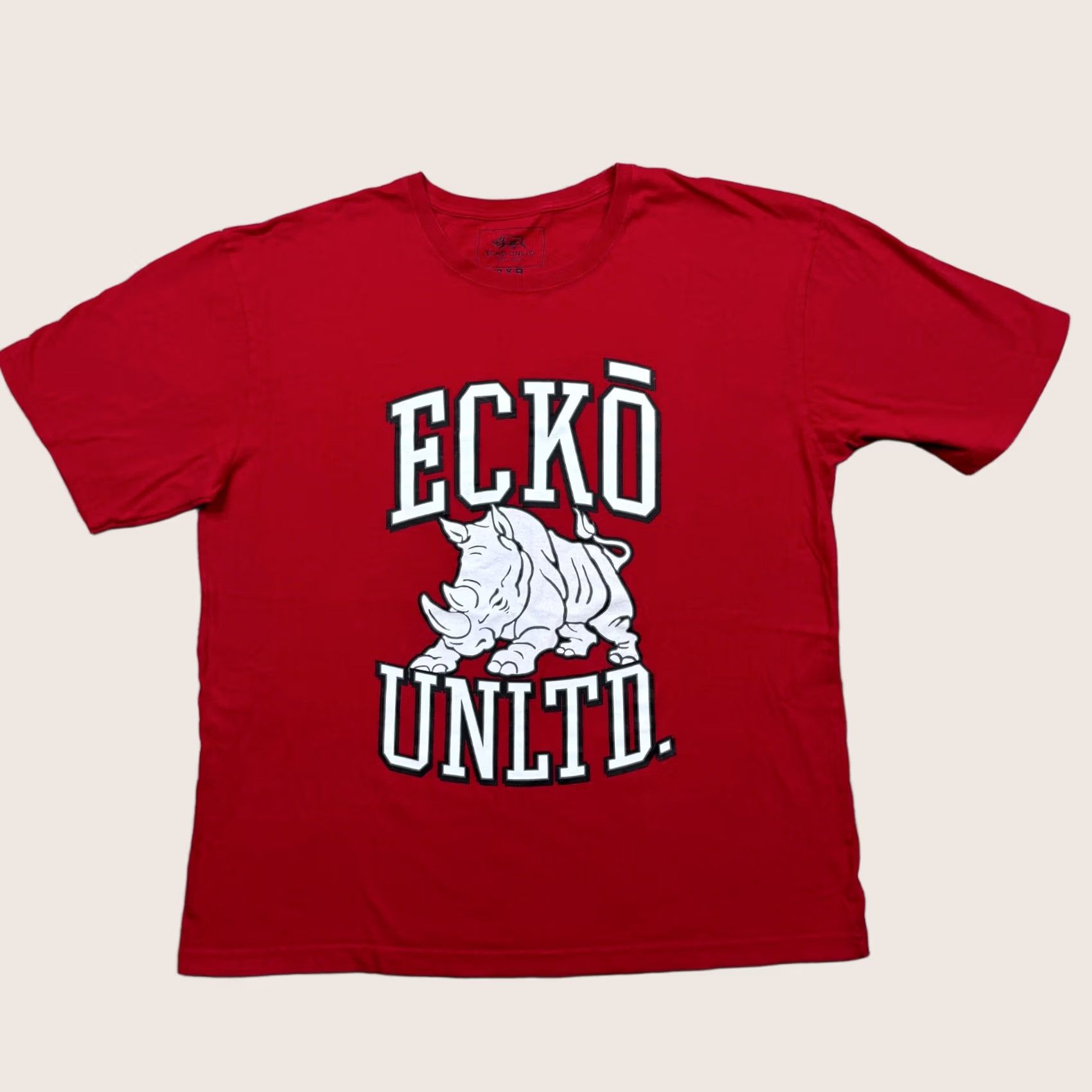 Ecko Unltd. ECKO Unltd. Shirt Mens 2XB Red Short Sleeve Hip Hop Logo Graphic Print Crew Neck Modern Fit Vintage No Size US XXL / EU 58 / 5 - 1 Thumbnail