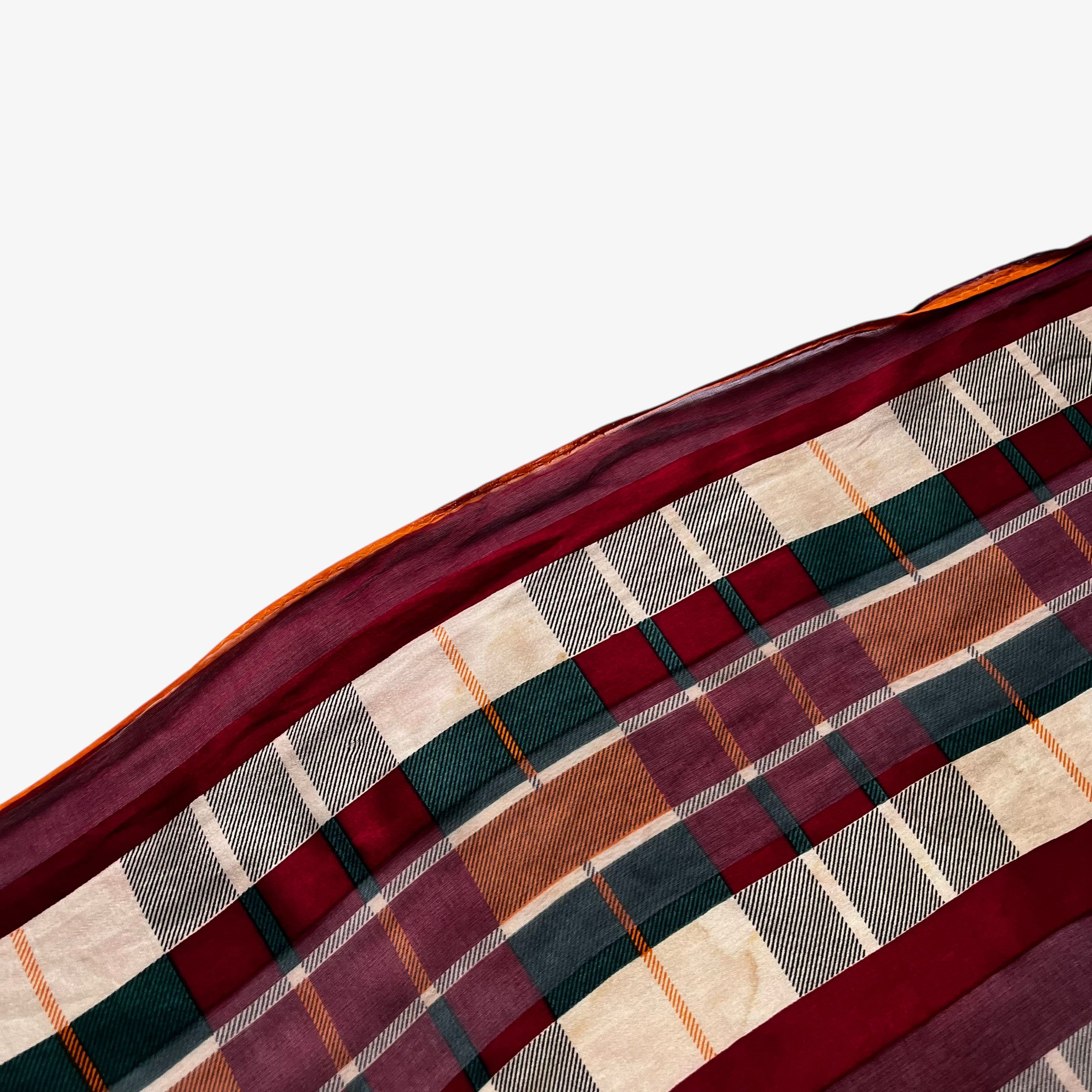 Paolo Gucci Vintage 80s Paolo Gucci Horsebit & Tartan Print Silk Scarf Size ONE SIZE - 4 Thumbnail