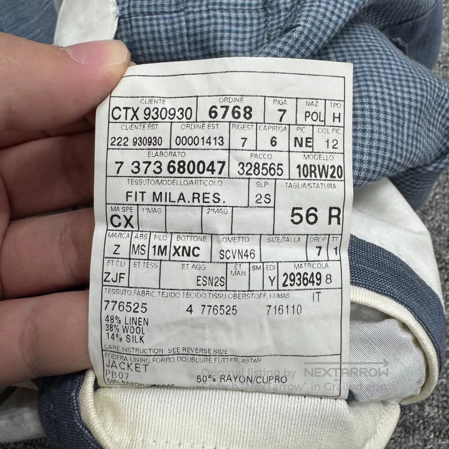 Ermenegildo Zegna Ermenegildo Zegna Linen Check Suit Jacket. Size US XL / EU 56 / 4 - 3 Thumbnail