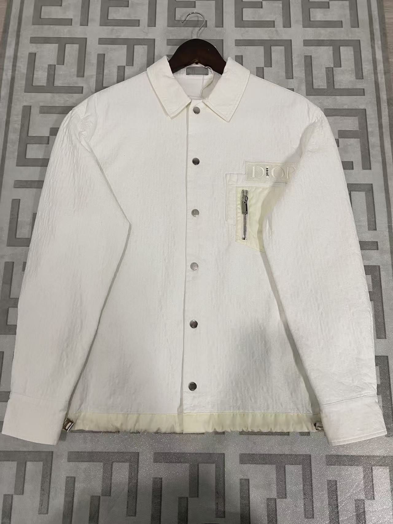 Dior Dior x Sacai Quilted Shirt Size 48 Size US M / EU 48-50 / 2 - 1 Thumbnail