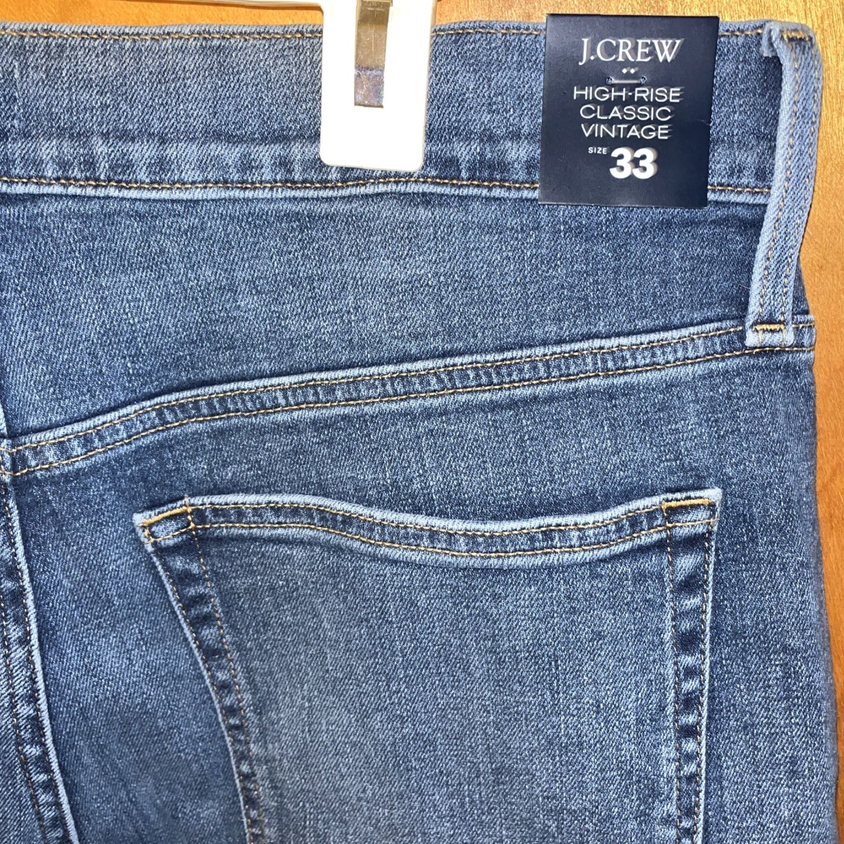 J.Crew J.Crew High Rise Classic Jeans Womens 33x27.5 Blue Stretch 14" Rise Denim Regular Size 24" / US 00 / IT 34 - 5 Thumbnail