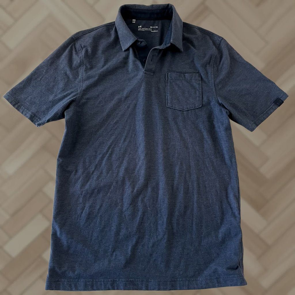 Under Armour Under Armour HeatGear Polo Shirt Men's Small Blue Short Sleeve Button-Up Shirt Size US S / EU 44-46 / 1 - 1 Thumbnail