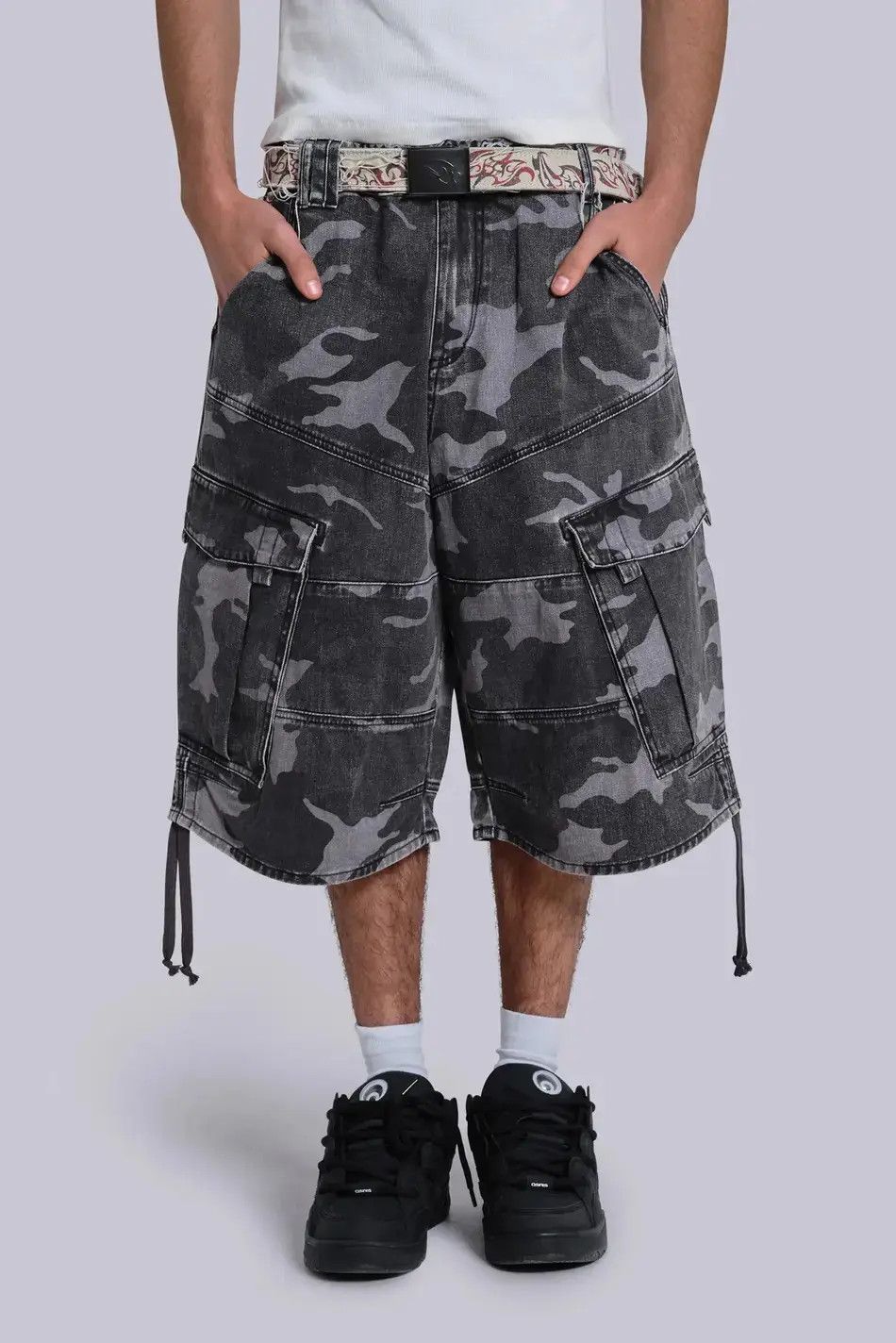 Japanese Brand Retro hip-hop camouflage printed denim shorts Size US 32 / EU 48 - 6 Thumbnail