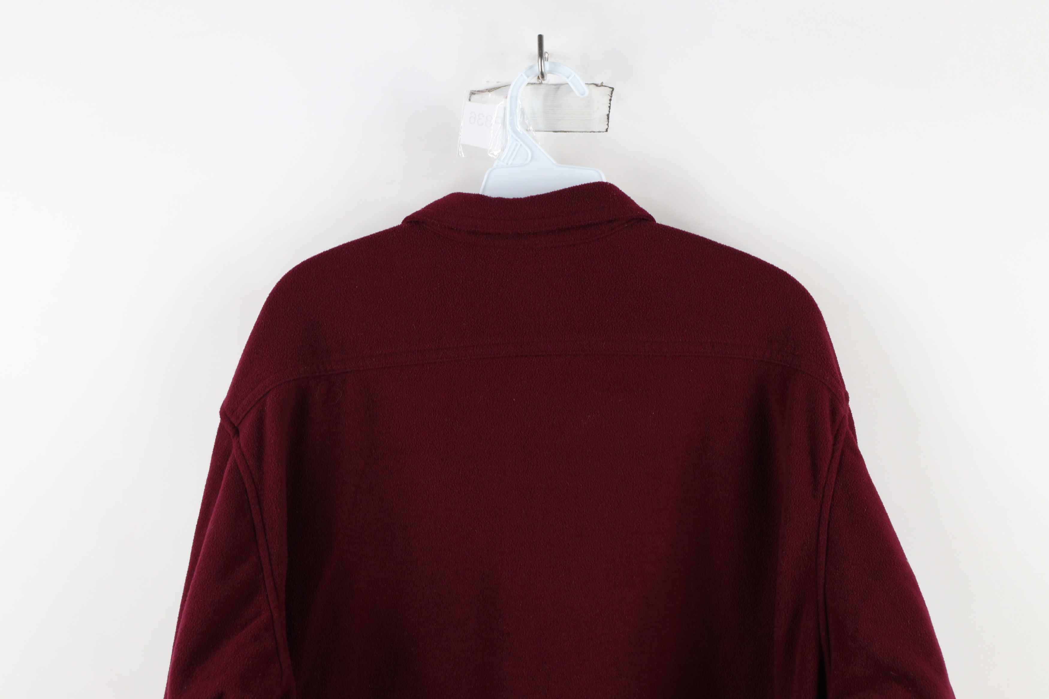 Cabelas × Vintage Vintage 90s Cabelas Button Shirt Burgundy Polyester USA Size US XL / EU 56 / 4 - 9 Thumbnail