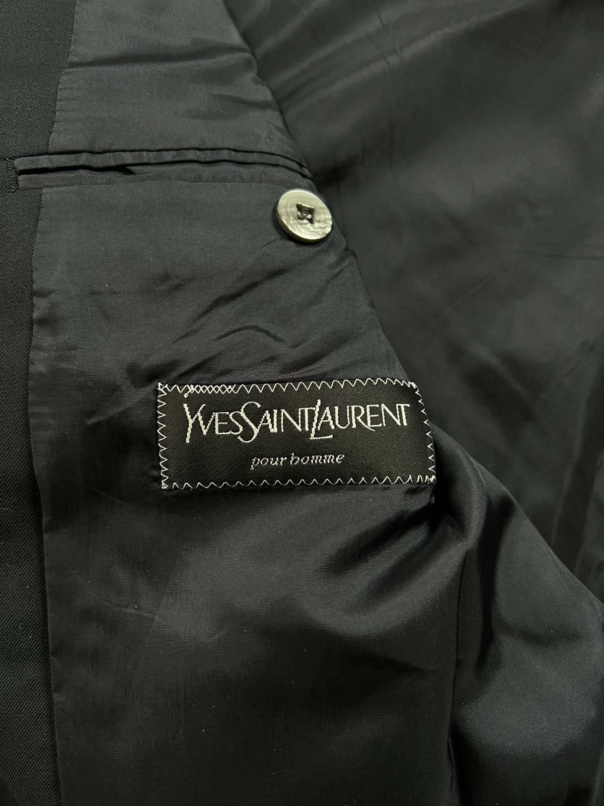 Yves Saint Laurent Yves Saint Laurent Wool Blazer Size 54R Buttons Logo Jacket Size 54R - 8 Thumbnail
