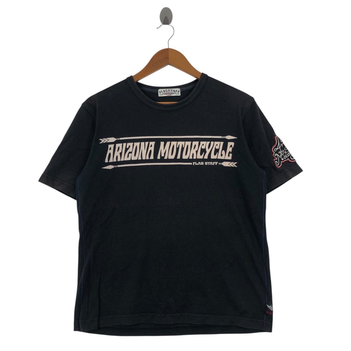 Flagstuff Japanese Brand FLAGSTAFF ARIZONA MOTORCYCLE Big Logo T-Shirt Size US L / EU 52-54 / 3 - 4 Thumbnail