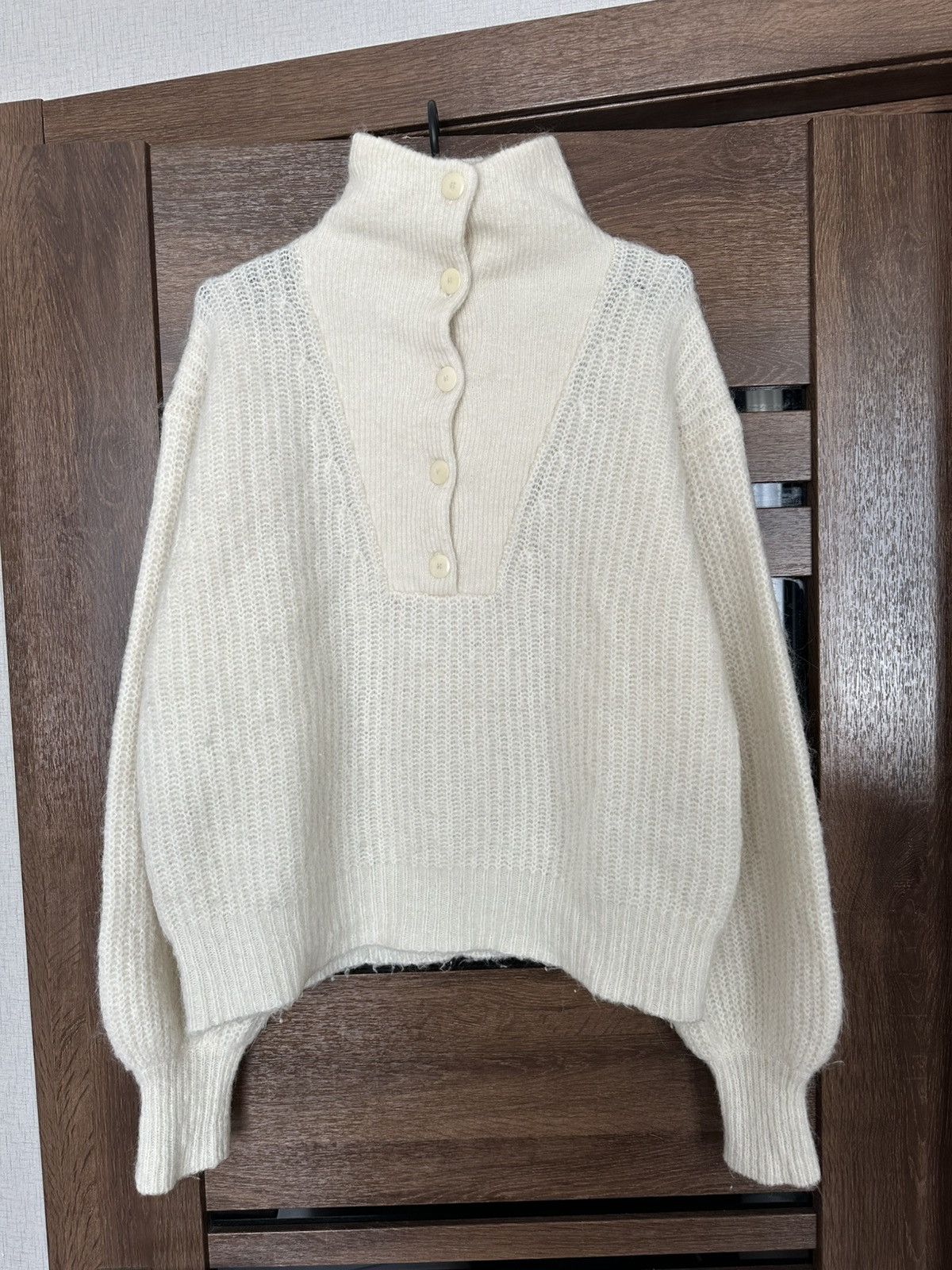 Sezane Le Maille Sezane Knit Wool Mohair Sweater Pullover Size XL / US 12-14 / IT 48-50 - 4 Thumbnail