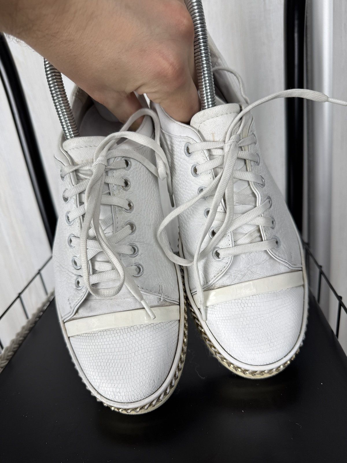 Lanvin LANVIN Whit Lace Up Leather Cap Toe Womens Sneakers Size US 9 / IT 39 - 13 Thumbnail