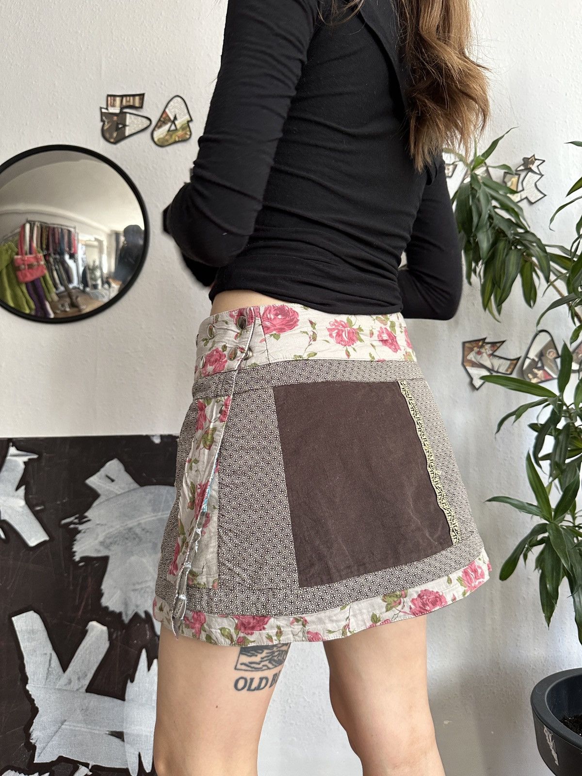 Japanese Brand × Vintage Vintage Reversible Moshiki Mini skirt Y2K Japanese Style Size 32" / US 10 / IT 46 - 9 Thumbnail