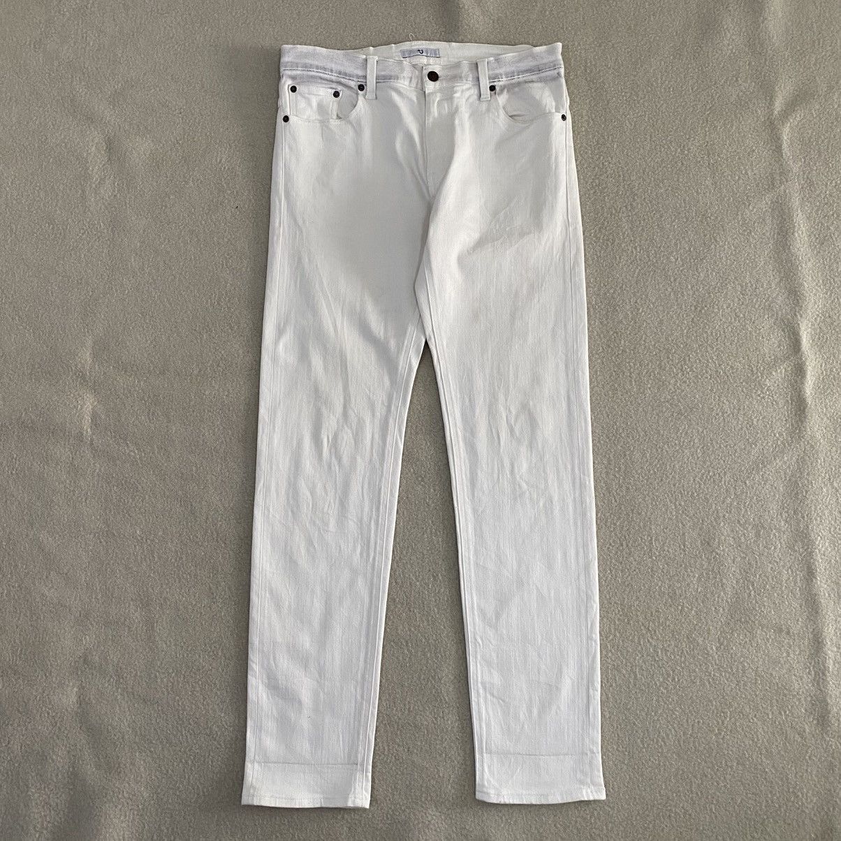 Japanese Brand × Jil Sander × Uniqlo Uniqlo x Jil Sander Dirty White Stretchable Jeans w32 Size US 32 / EU 48 - 1 Thumbnail