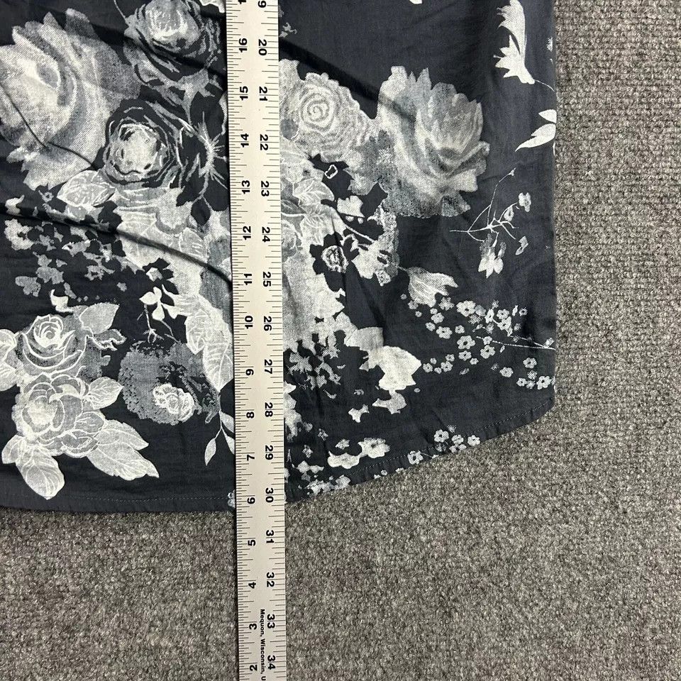 Other Soft Surroundings Blouse Womens Small Floral Henley Cotton Size S / US 4 / IT 40 - 5 Thumbnail