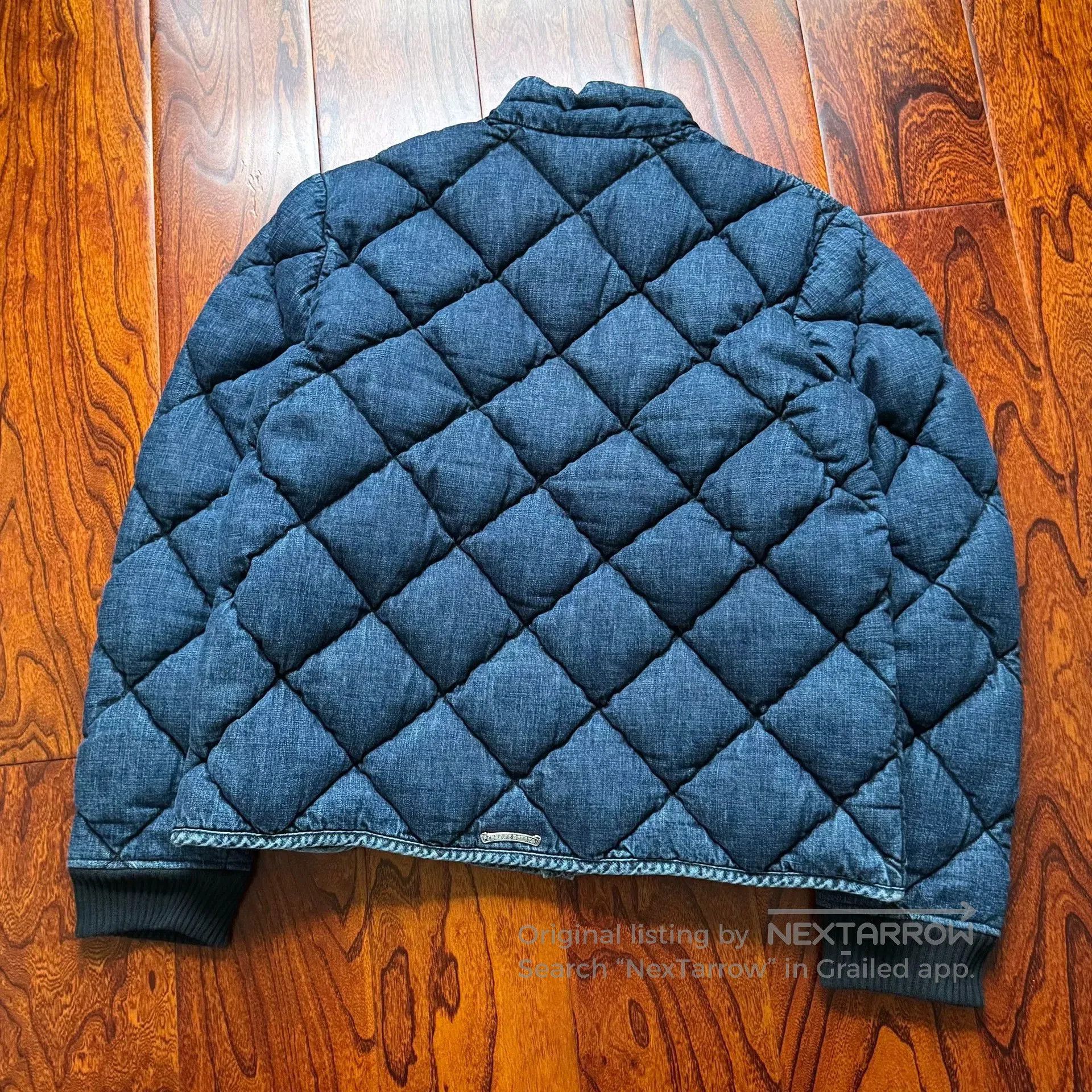 Chrome Hearts blue quilted denim puffer jacket. Size US M / EU 48-50 / 2 - 4 Thumbnail