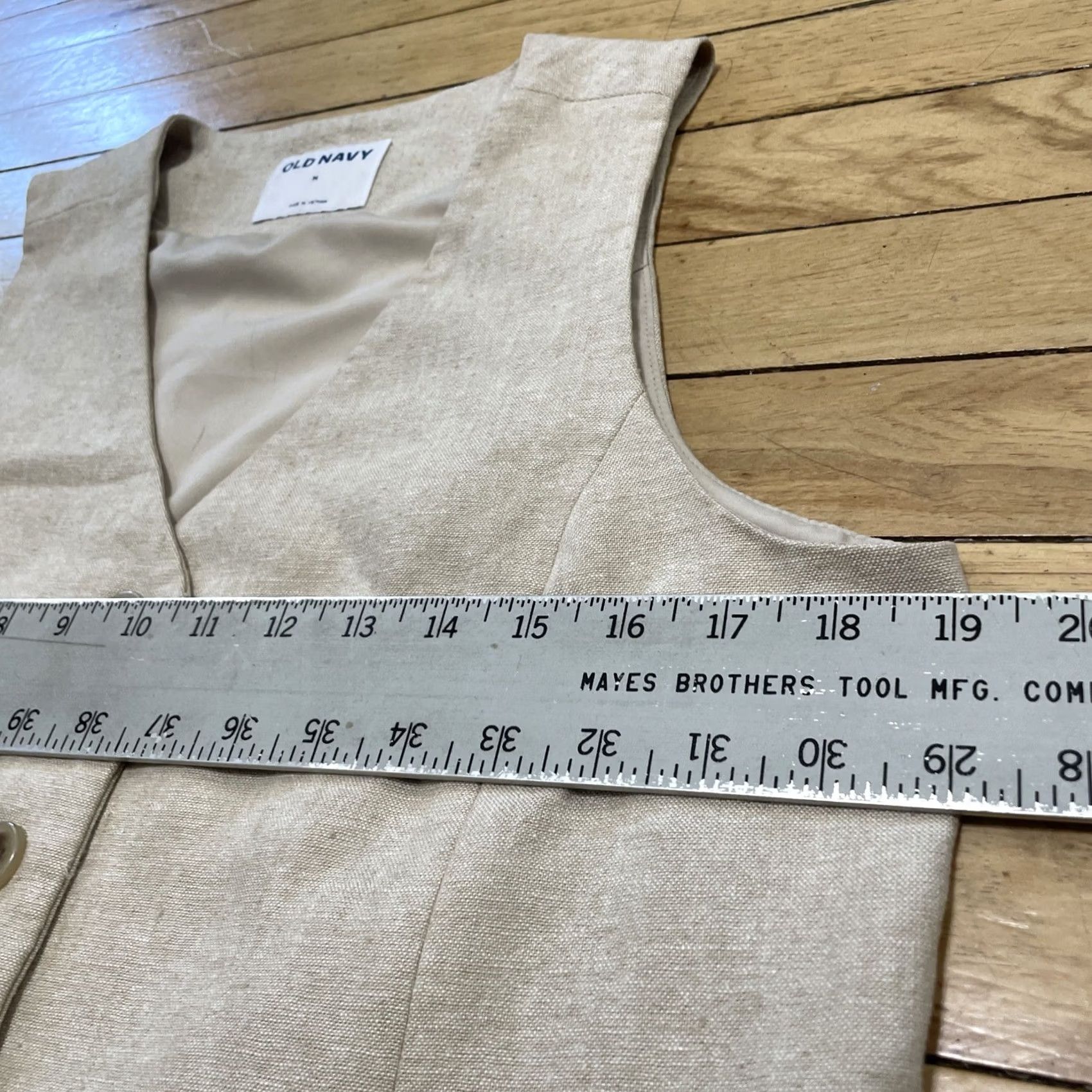 Old Navy Old Navy Vest Men's M Linen Suit Summer Coastal Preppy Light Academia Old Money Size 40R - 7 Thumbnail