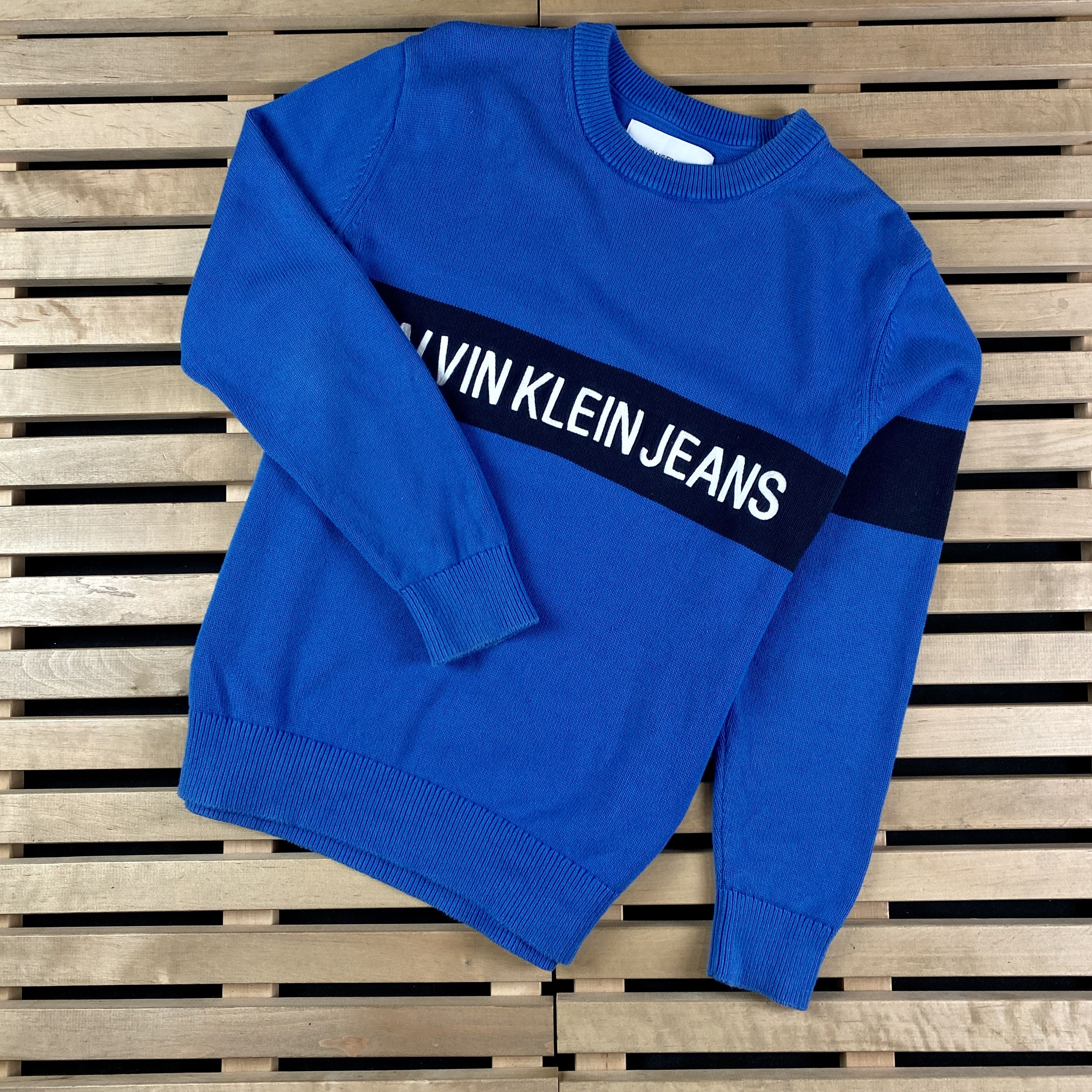 Calvin Klein Mens Vintage Sweater Calvin Klein Size M Blue Size US M / EU 48-50 / 2 - 1 Thumbnail