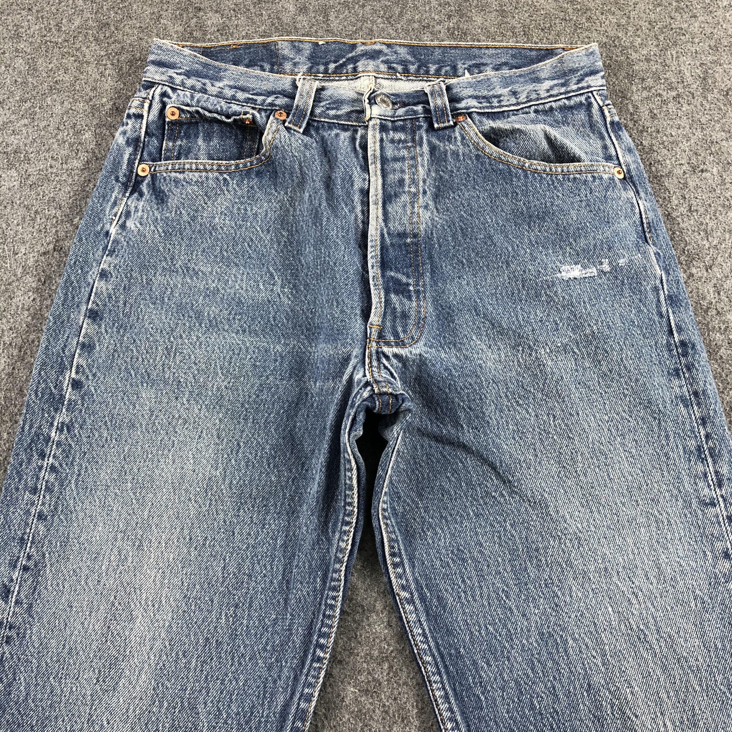 Levi's Vintage 90s Blue Wash Levis 501 Jeans-J1410 Size US 30 / EU 46 - 3 Thumbnail