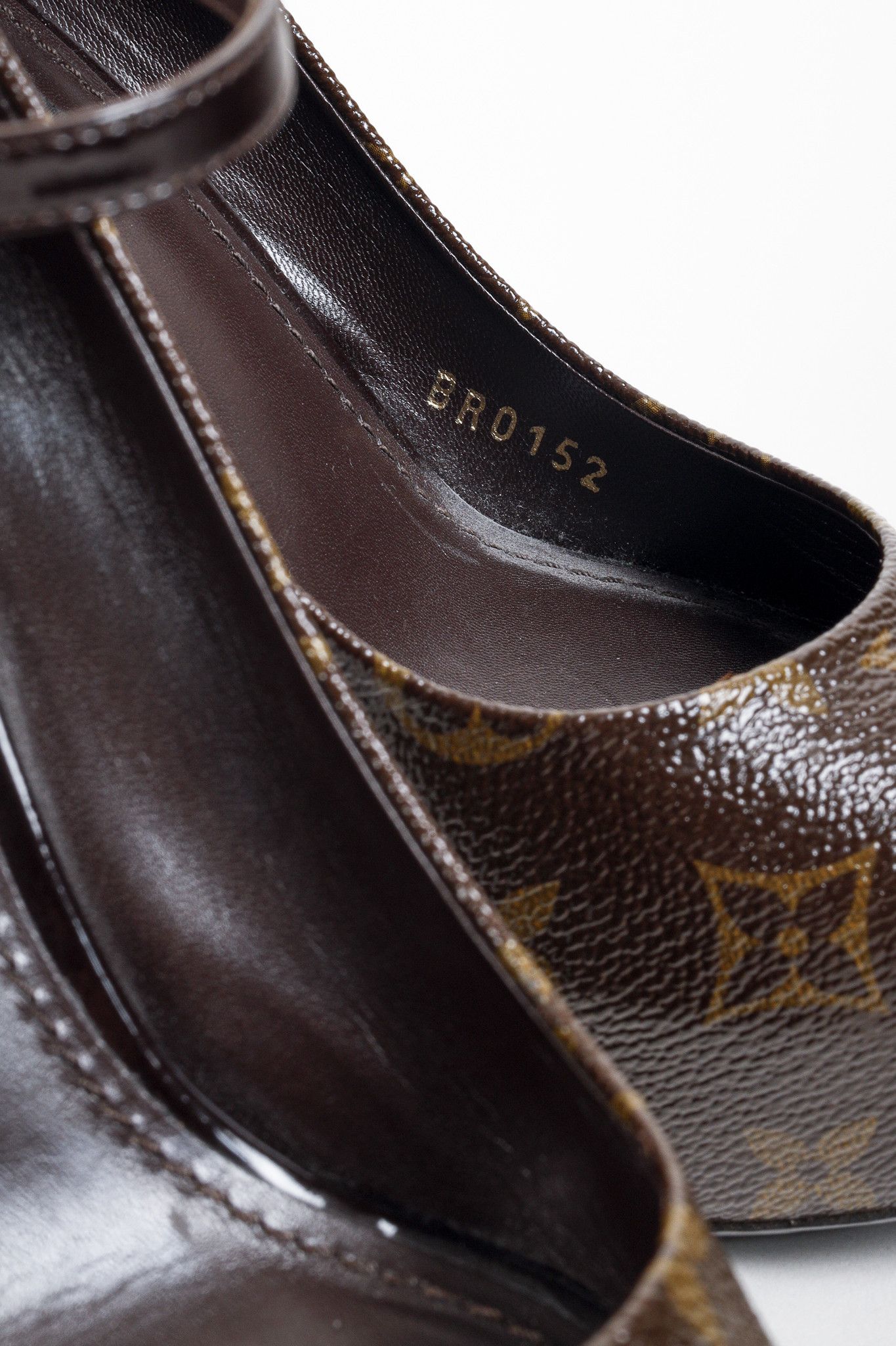 Louis Vuitton Louis Vuitton Brown Monogram Canvas Peep Toe Mary Jane Pumps Size US 6 / IT 36 - 10 Thumbnail