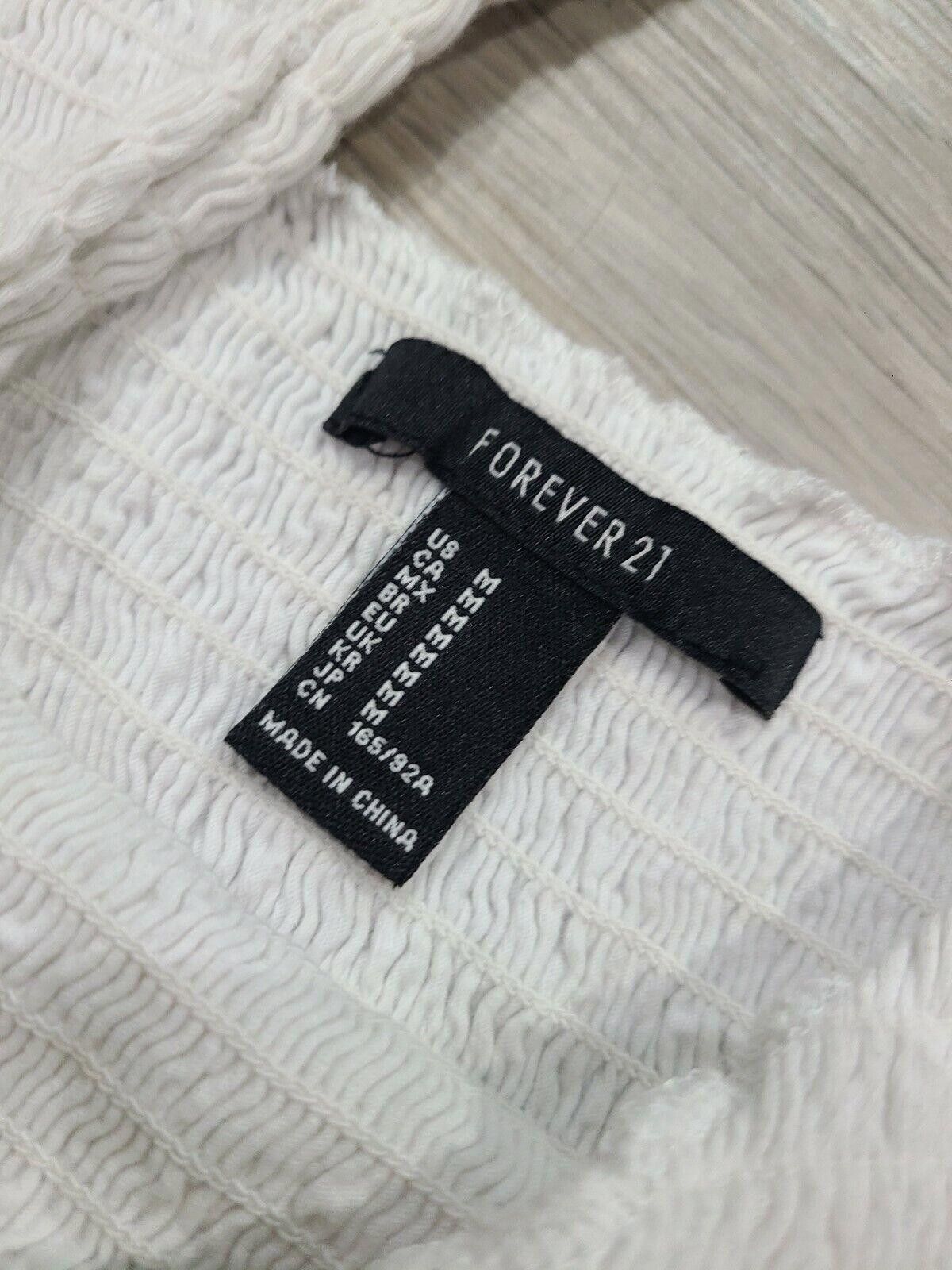 Forever 21 Forever 21 Crop Top Lot 3 White Tanks Small Size S / US 4 / IT 40 - 4 Thumbnail