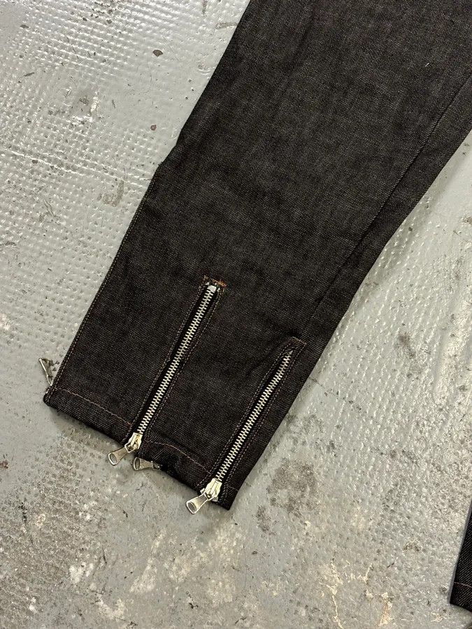 Dolce & Gabbana AW2003 Dolce & Gabbana Black Denim Multi-Zip Jacket and Jeans Set Size M / US 6-8 / IT 42-44 - 25 Thumbnail