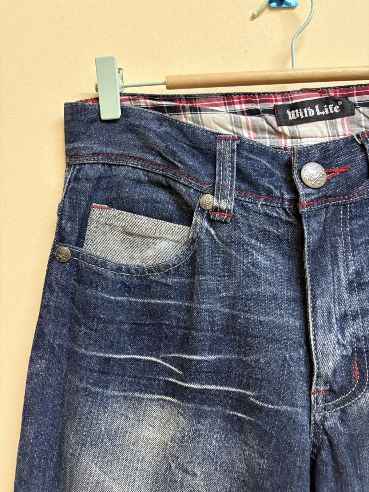 If Six Was Nine × Japanese Brand Vintage Y2k Wild Life Poem Wording Flared Jeans Size US 32 / EU 48 - 10 Thumbnail