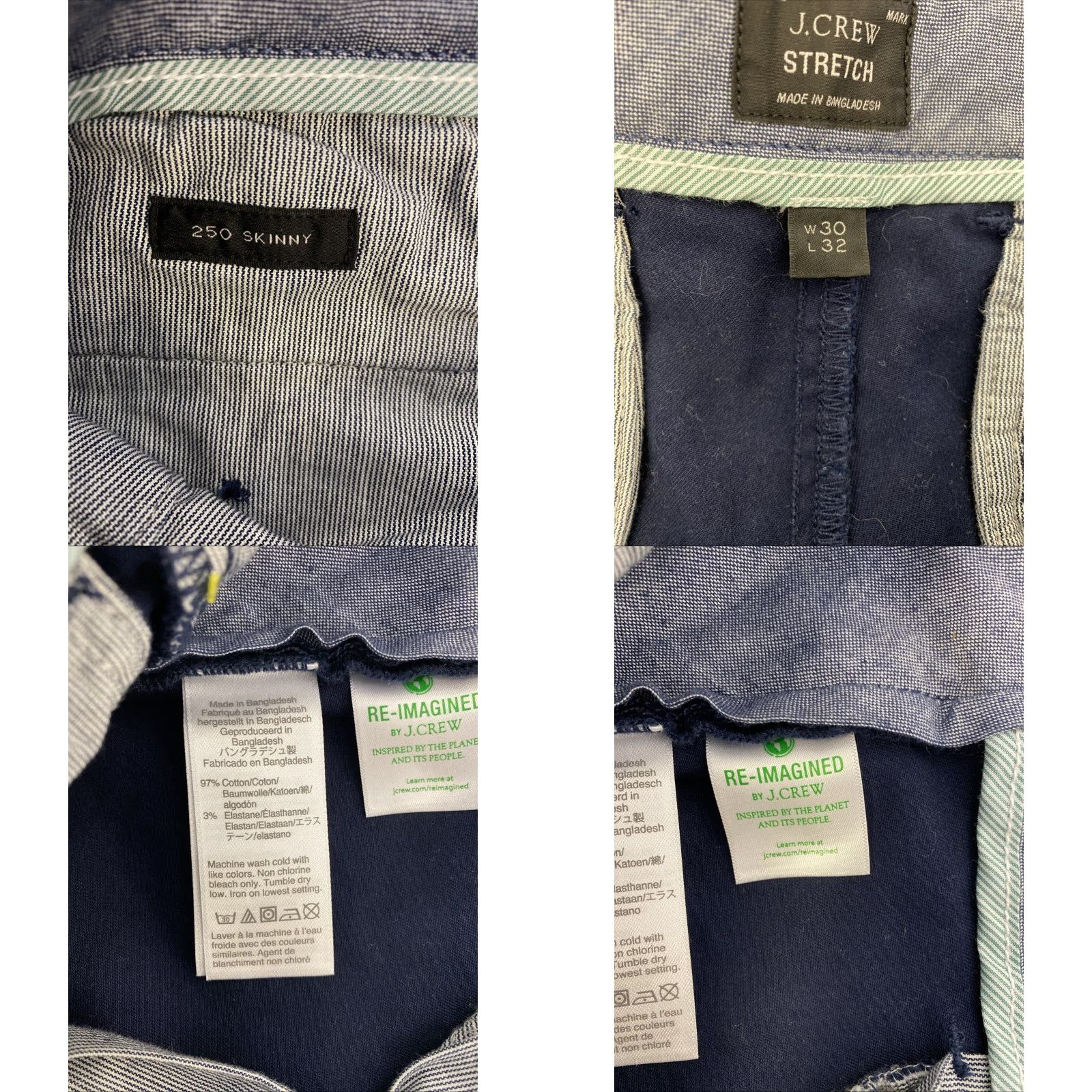 J.Crew J. Crew Men's Chino Pants 30x32 Skinny Navy 137-20 Size US 30 / EU 46 - 8 Thumbnail