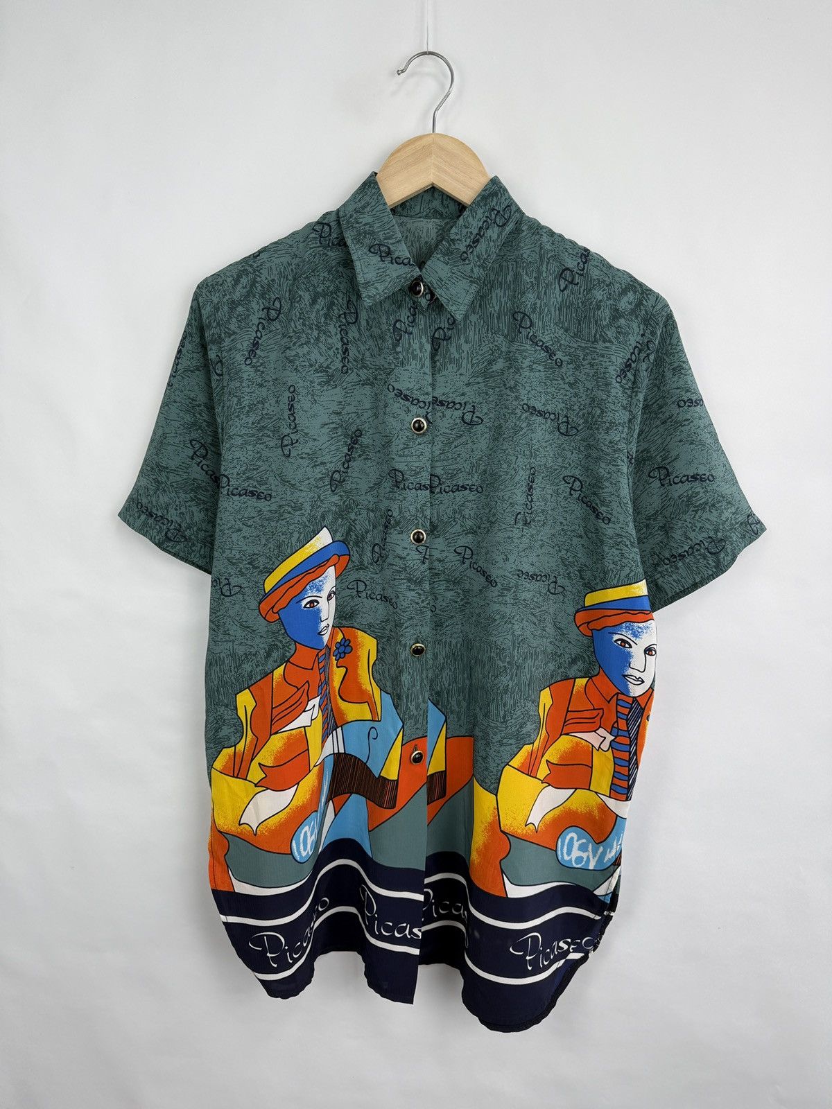Monet 🇫🇷🇪🇸 Vintage 90s Pablo Picasso Shirt Rare Retro Hype Monet Y2K Size US L / EU 52-54 / 3 - 3 Thumbnail